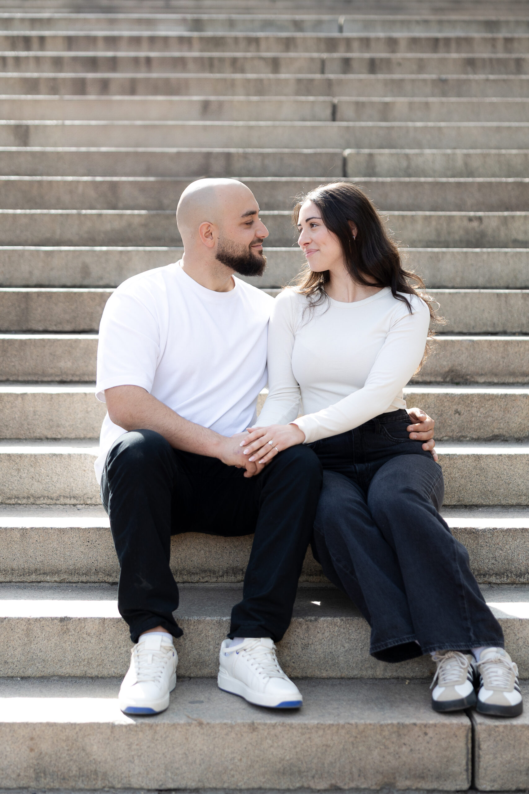 Couple on Bethesda Terrace Steps
