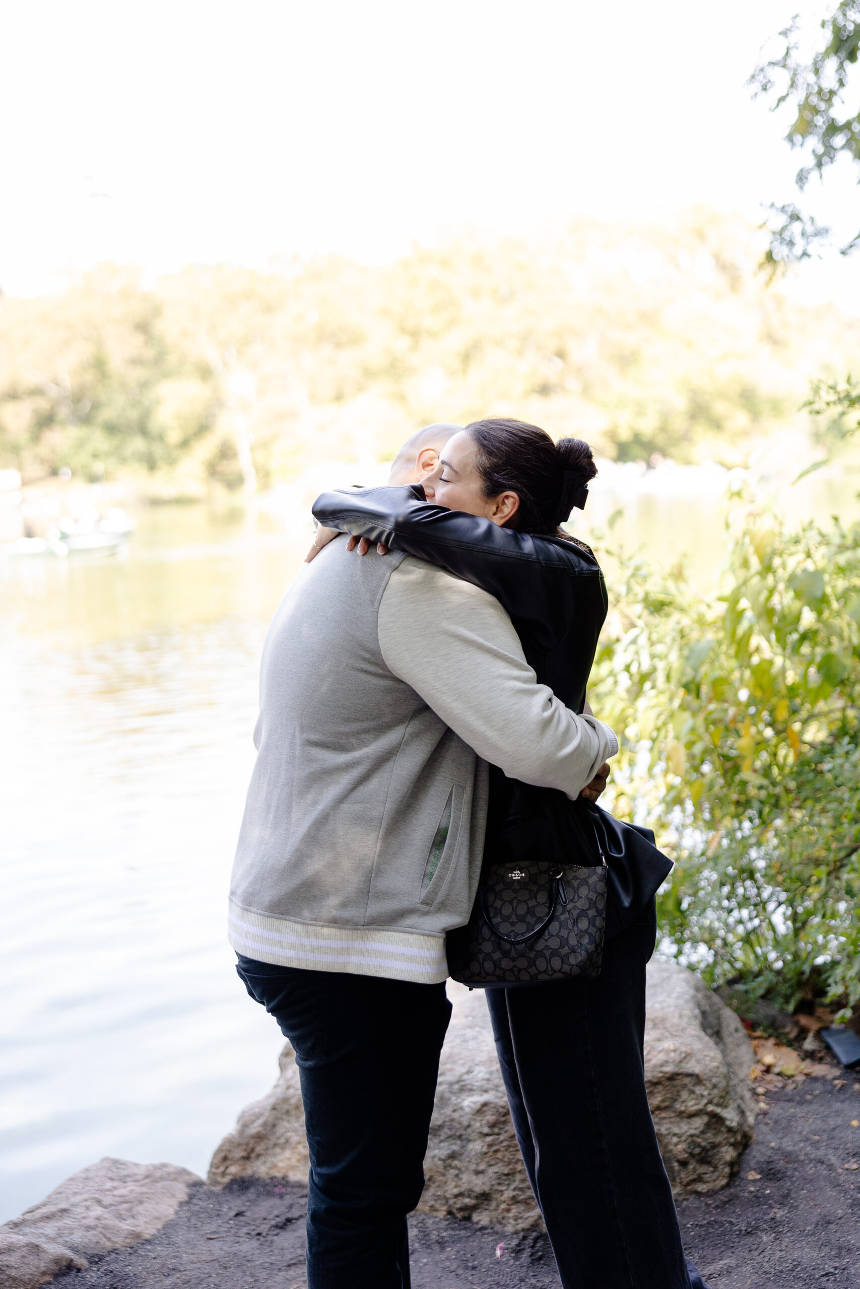 Romantic Central Park proposal photography