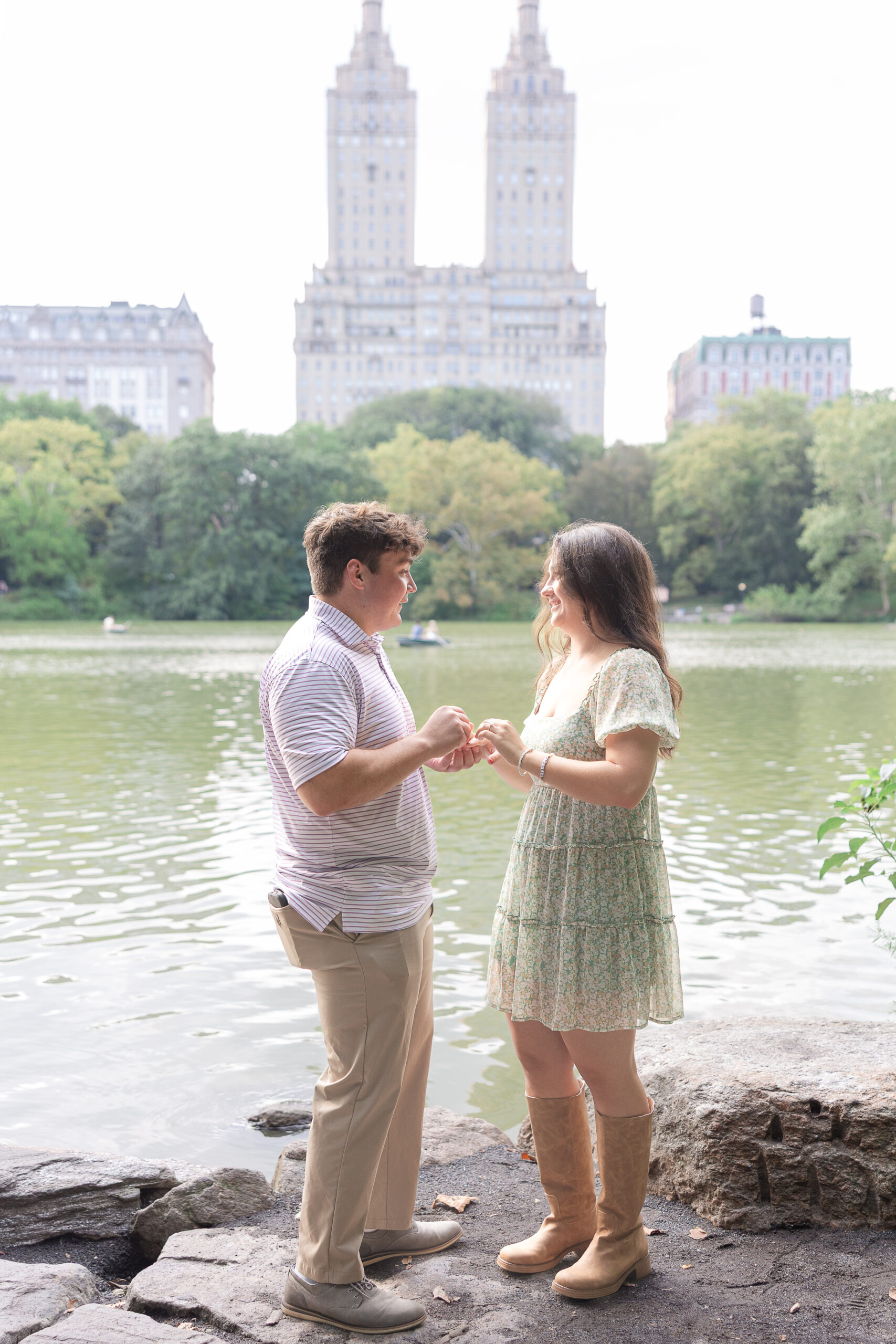 Surprise proposal in Central Park New York City