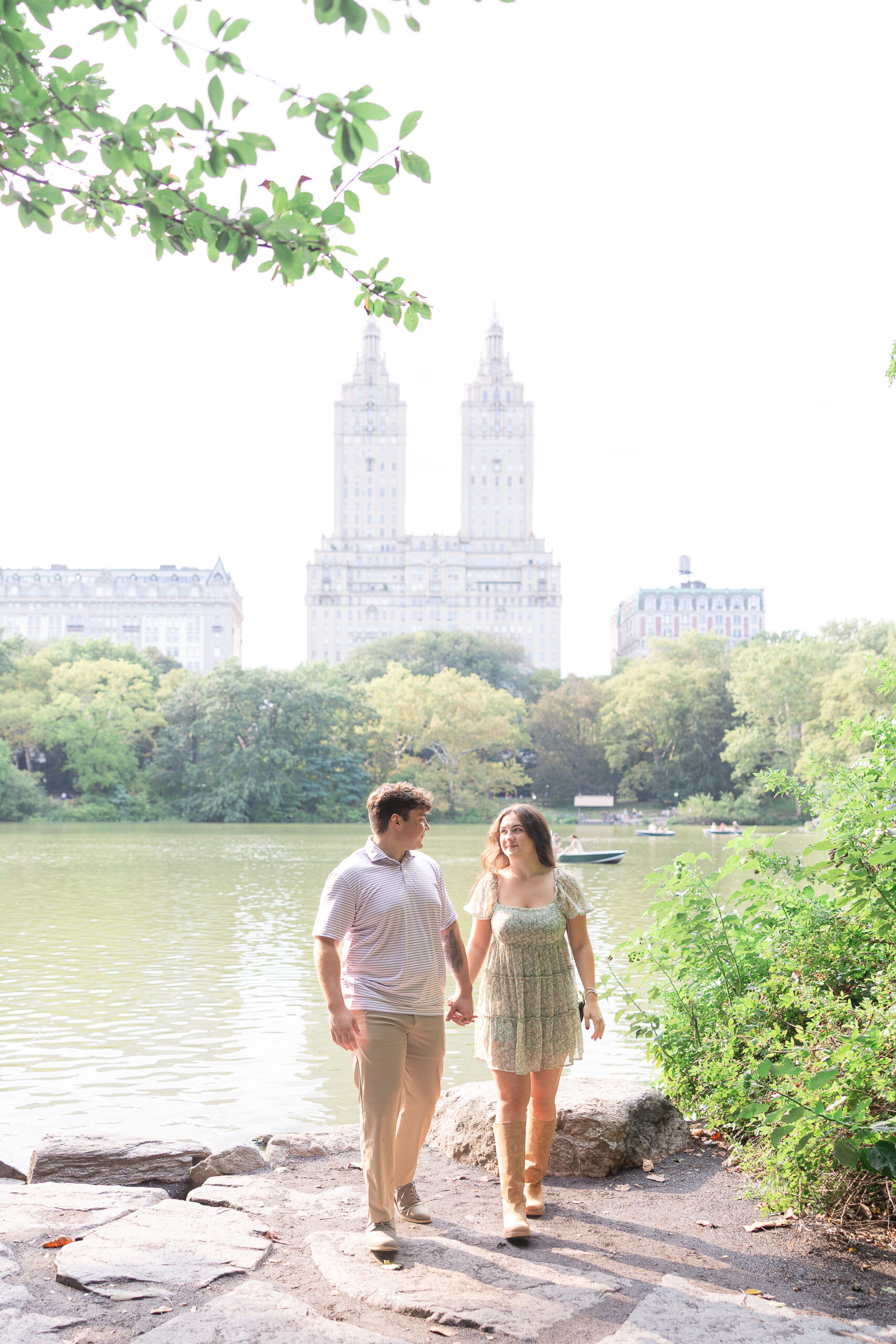 Candid moments at Central Park Manhattan with couple