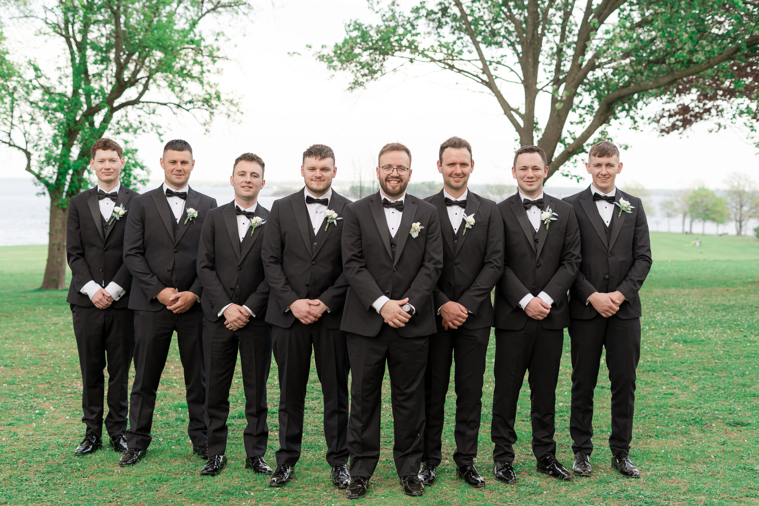 Groom with groomsmen at Westchester Wedding Day