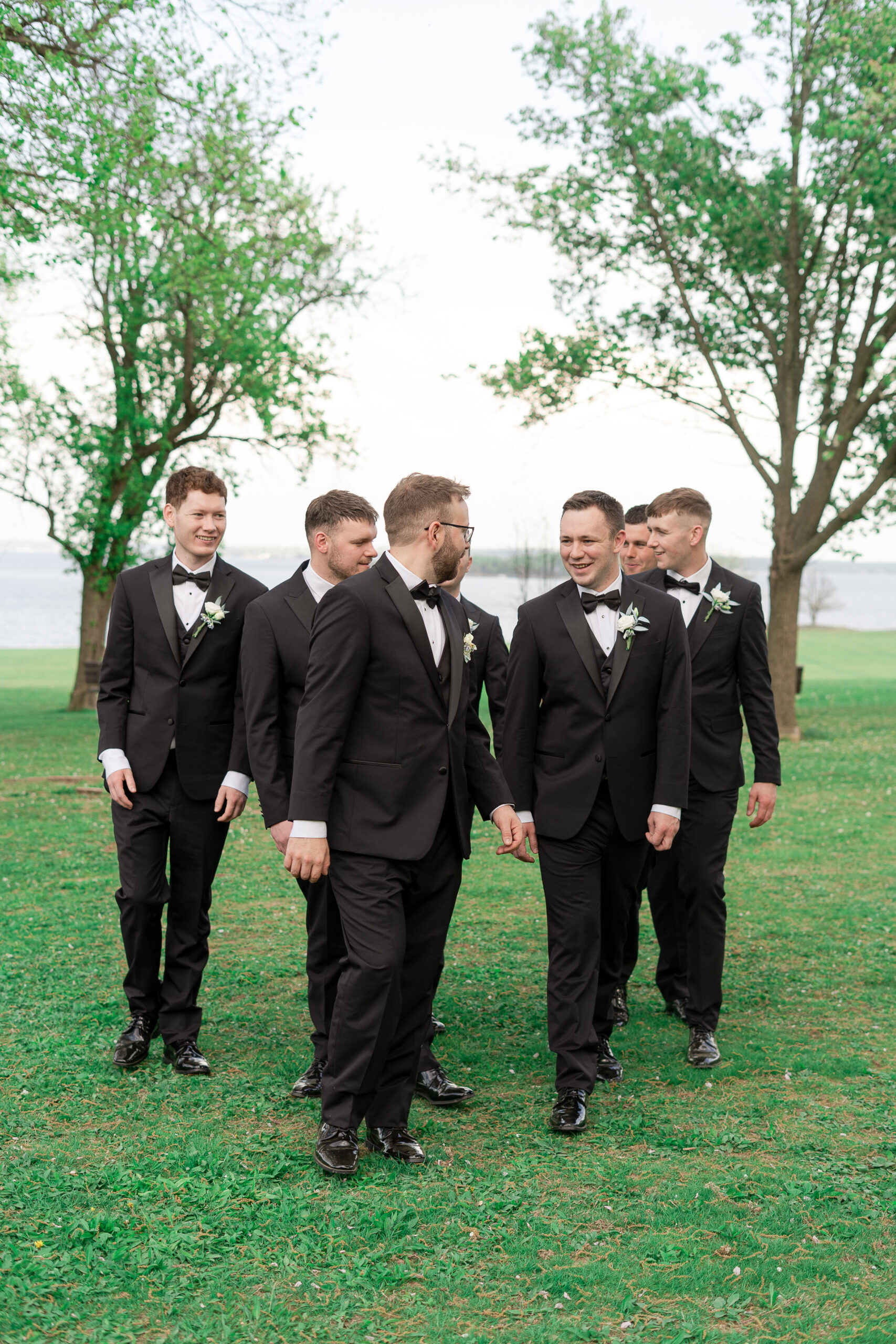 Groom with groomsmen at Westchester Wedding Day
