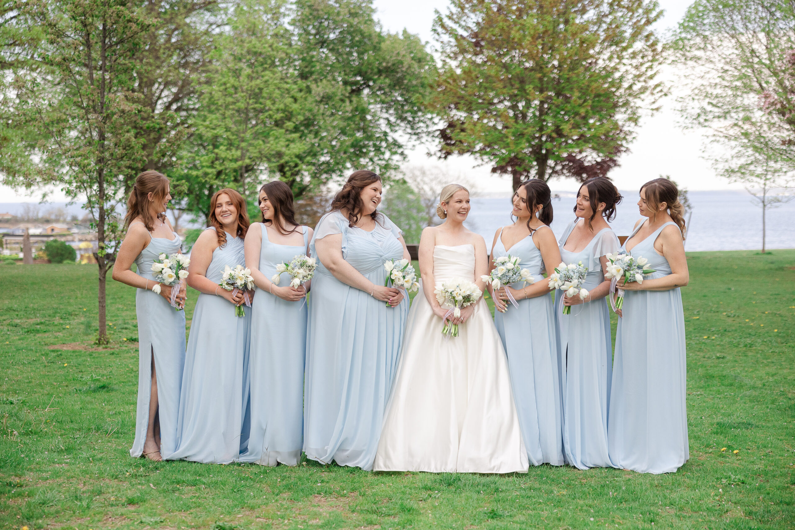 Bride with bridesmaid at VIP Country Club Wedding