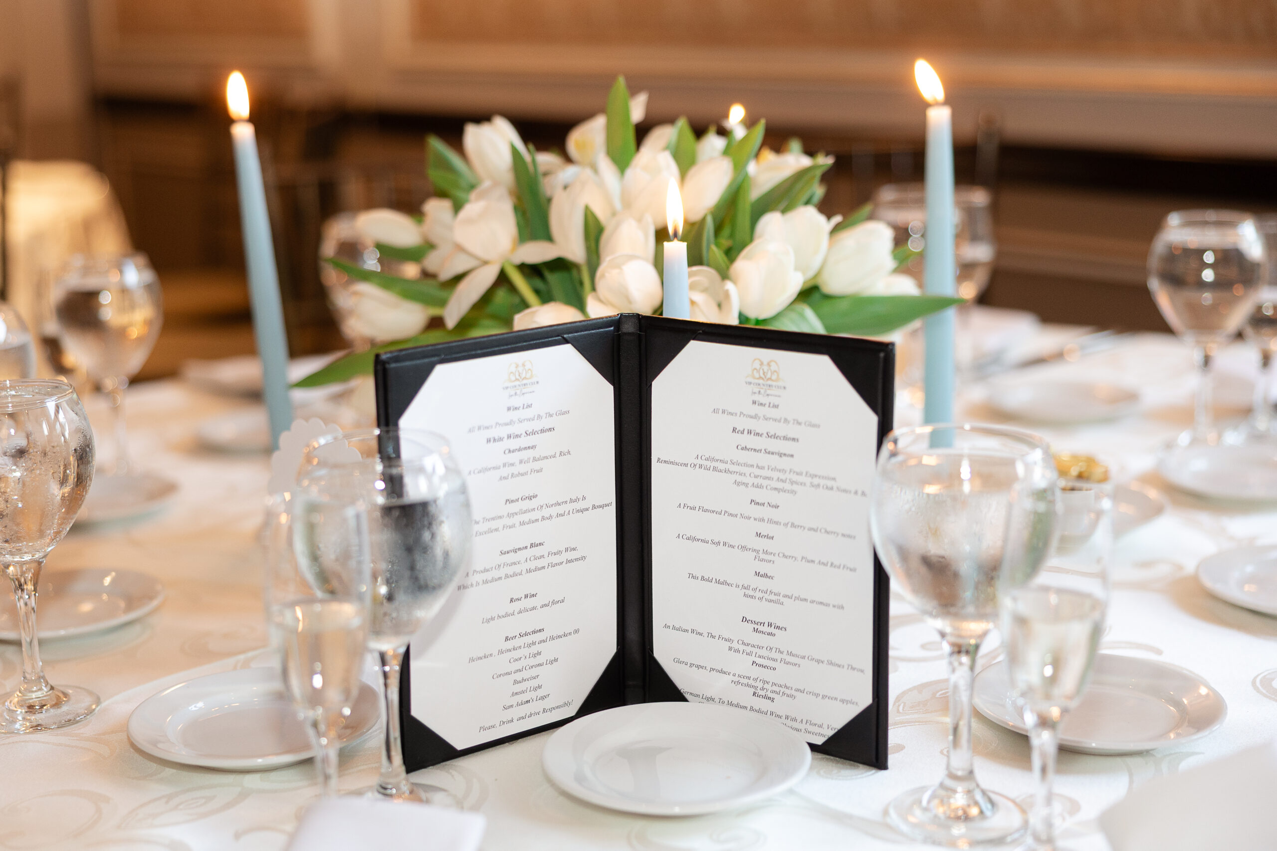 VIP Country Club wedding reception