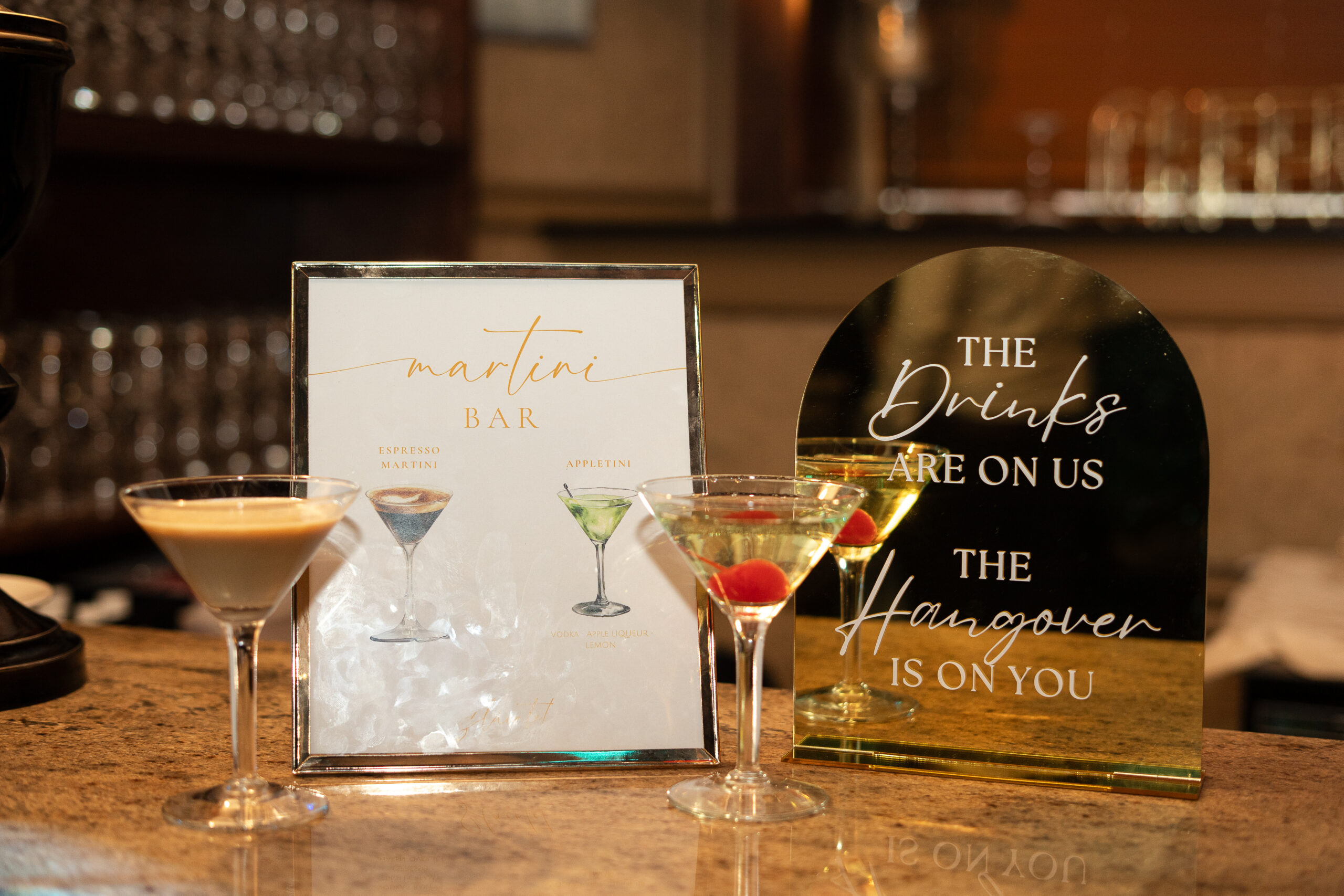 VIP Country Club cocktail hour signature drinks