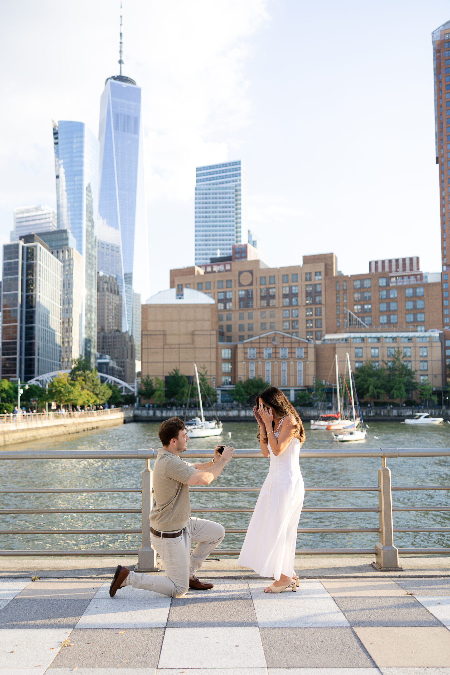 Romantic moment for a NYC proposal