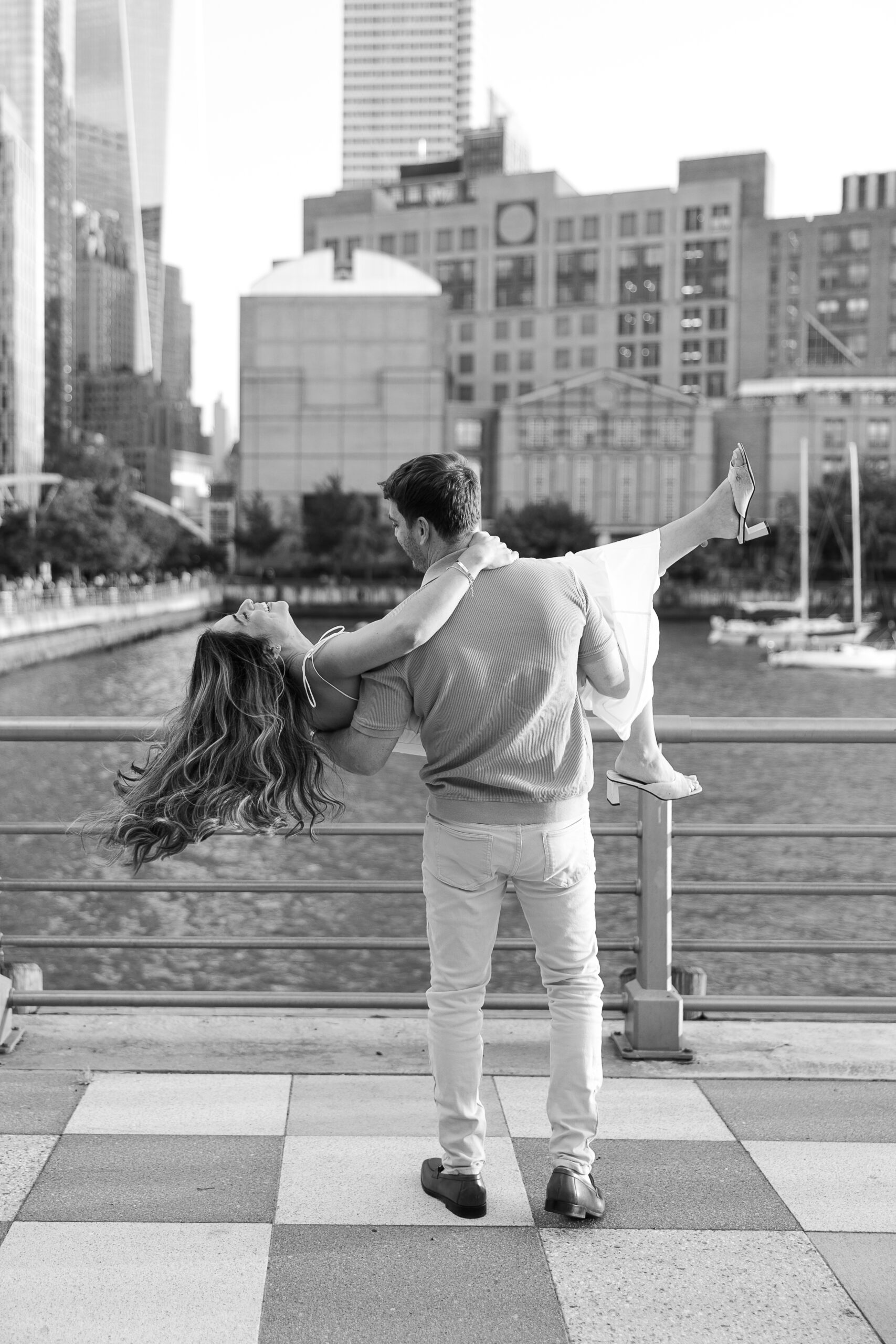 Joyful moments with couple at Pier NYC