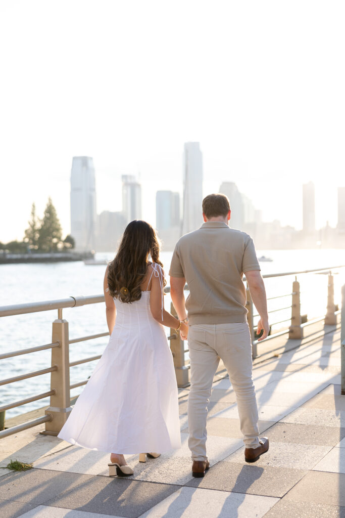 Just engaged couple portraits in Tribeca, Manhattan