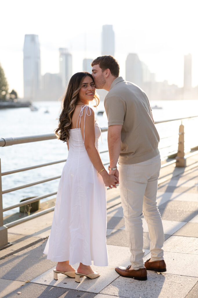 Just engaged couple portraits in Tribeca, Manhattan