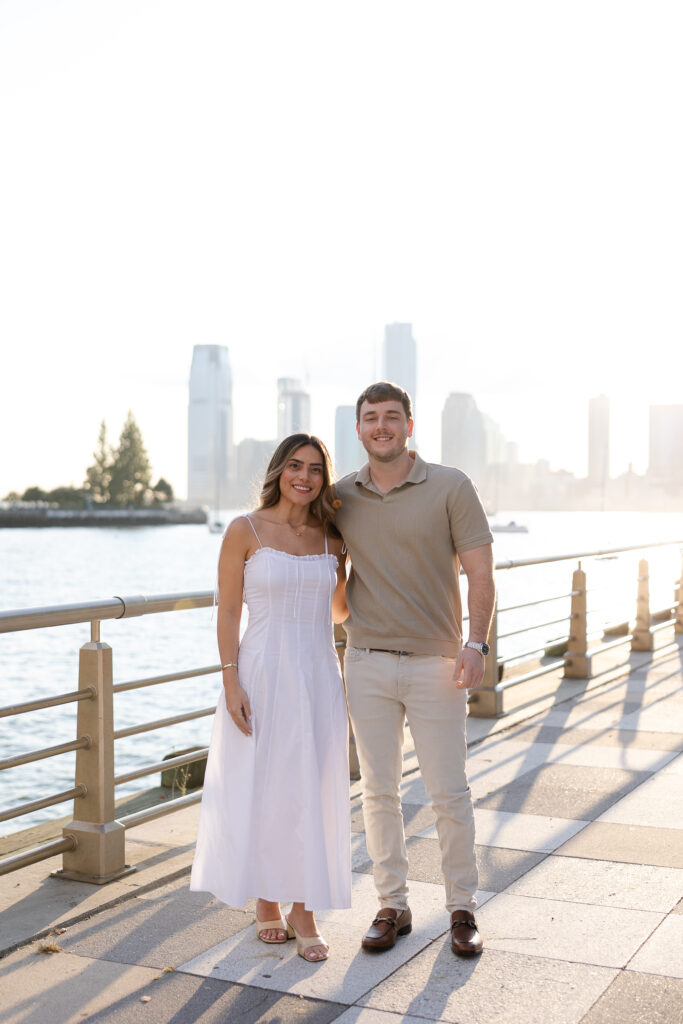 Just engaged couple portraits in Tribeca, Manhattan
