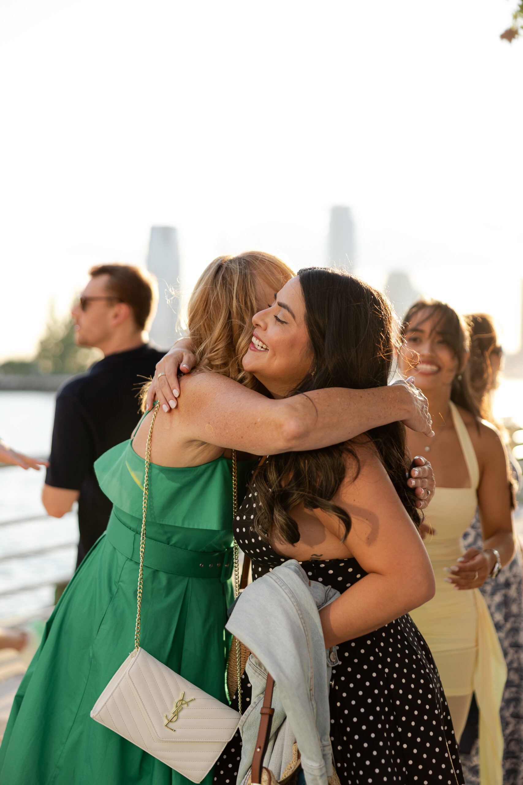 Emotional moments with family after NYC surprise proposal