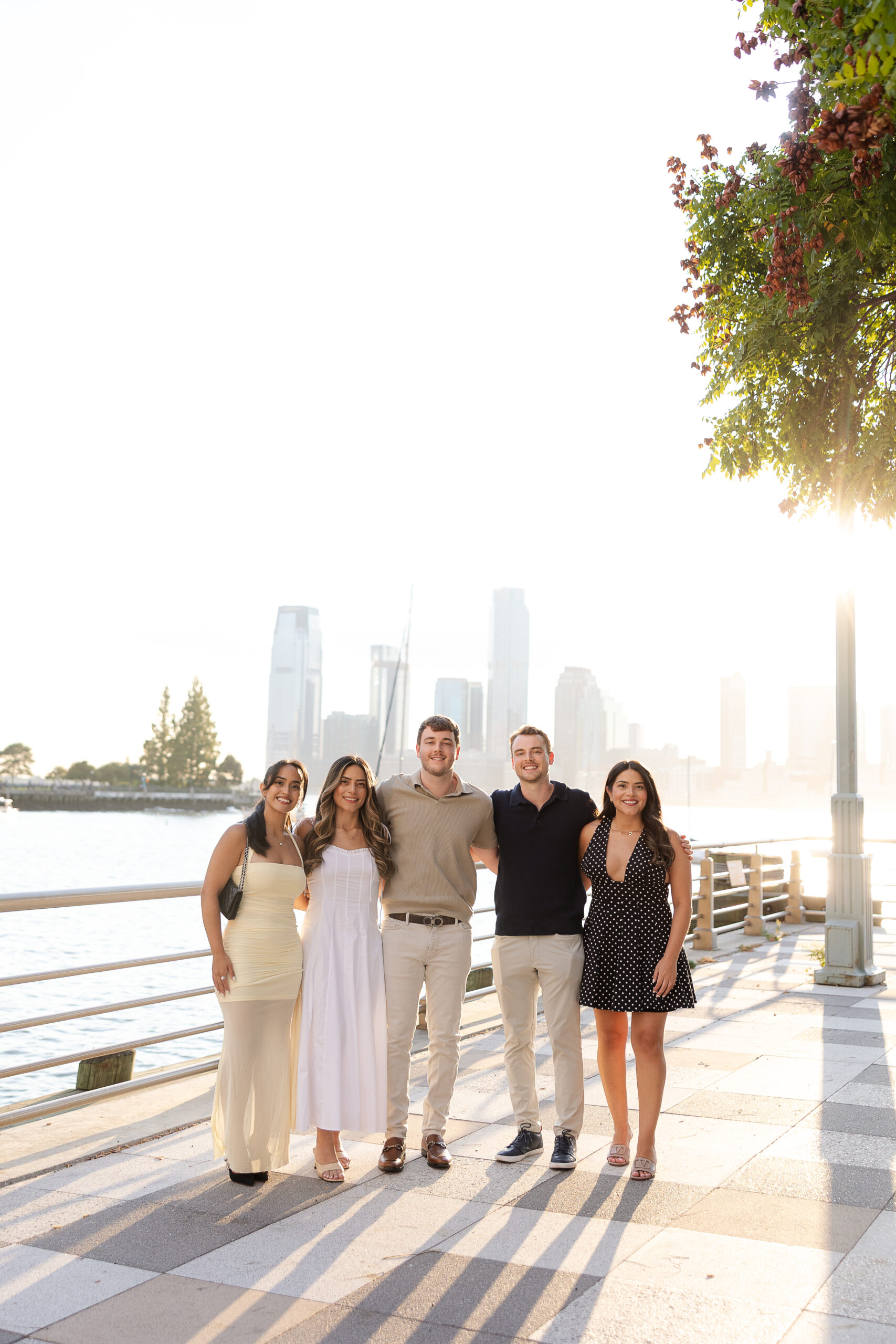 Family portraits after witnessing surprise proposal