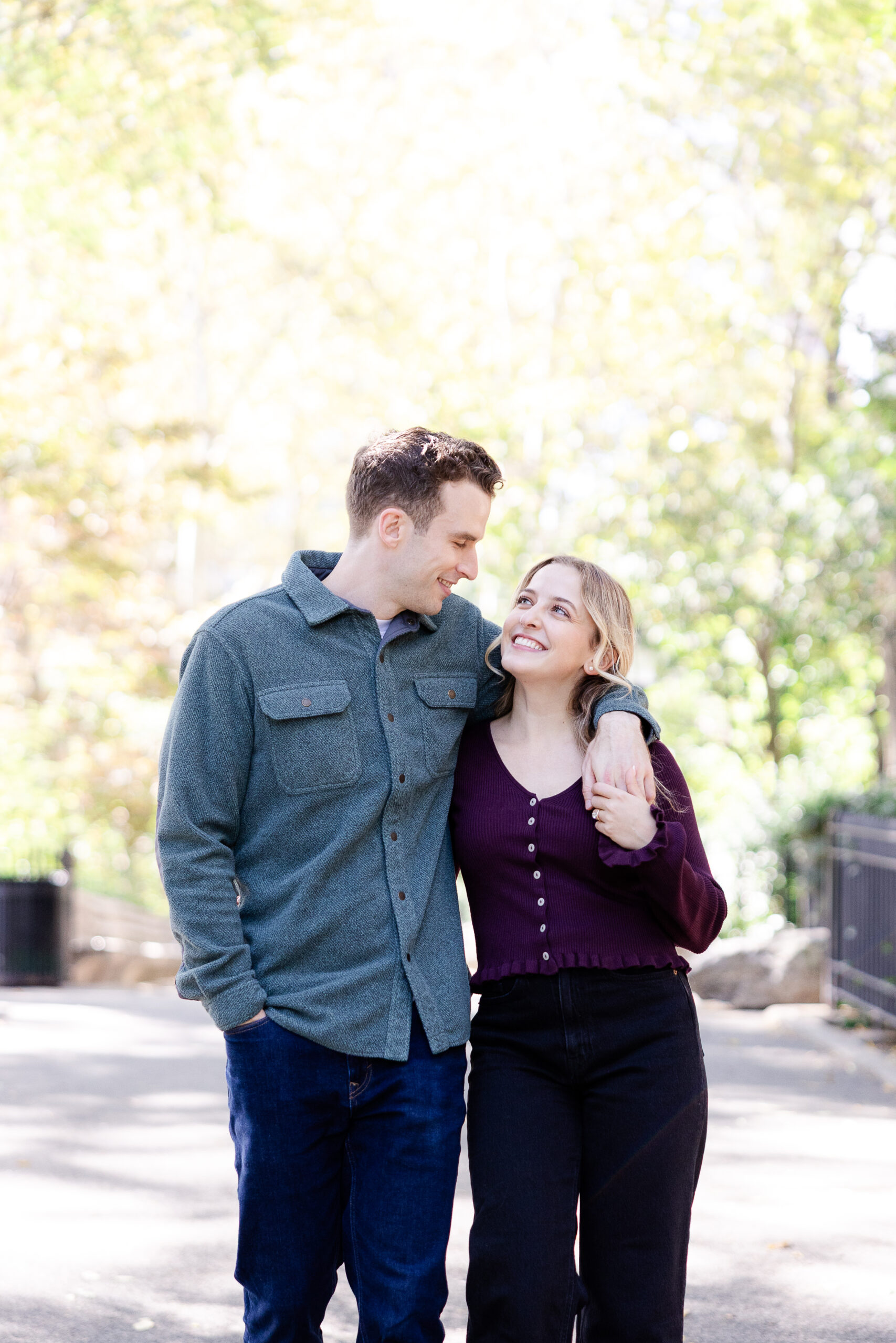 UES engagement couple portraits at the Park