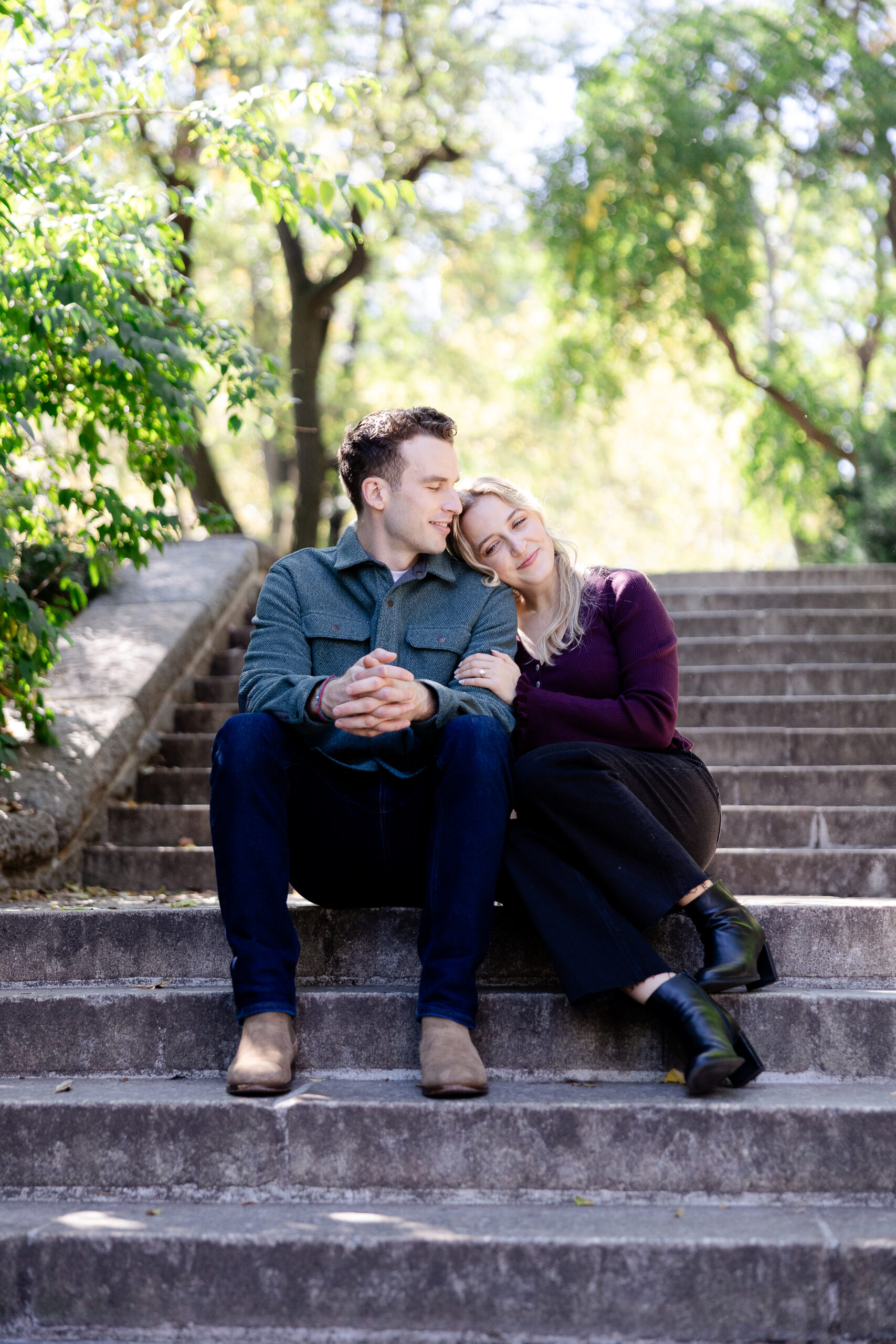 UES engagement couple portraits at the Park