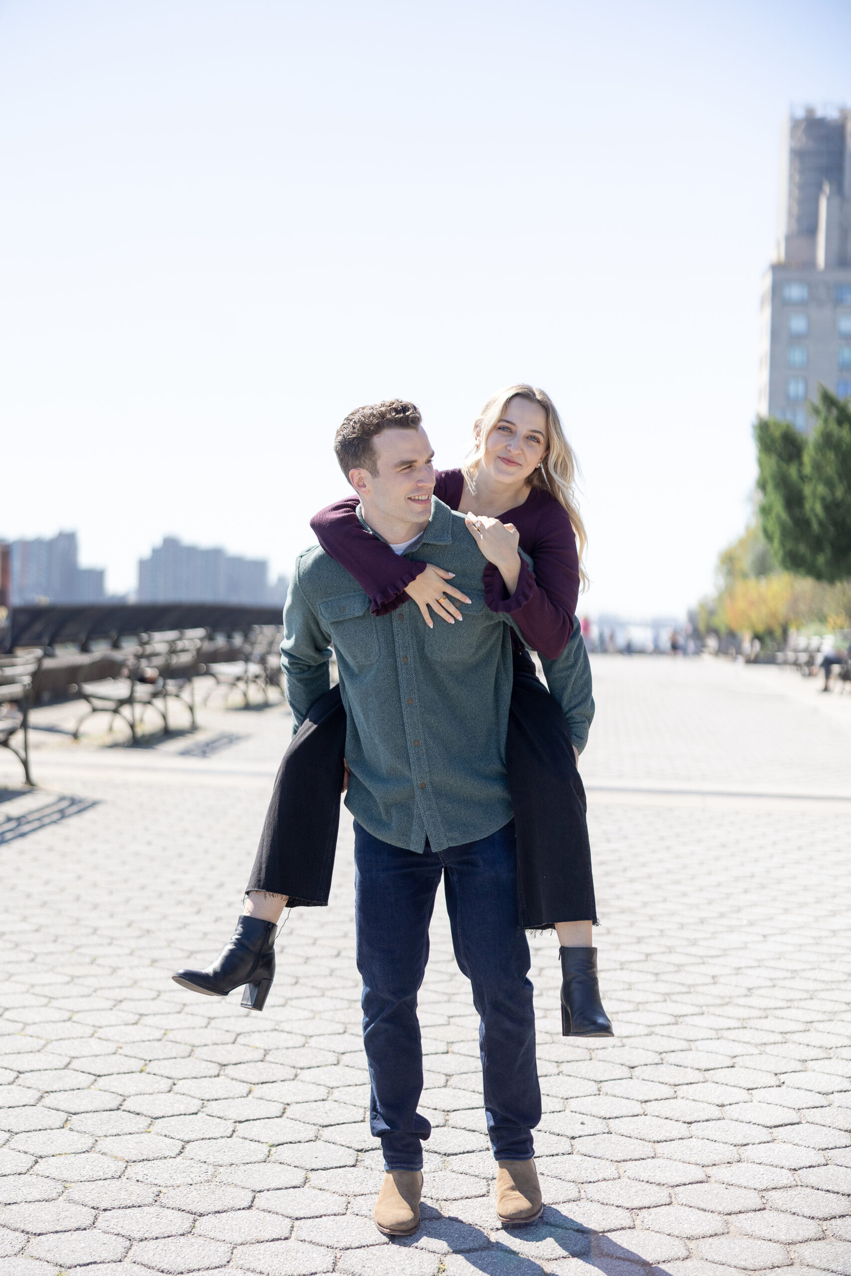 NYC UES Engagement Portraits at the Pier