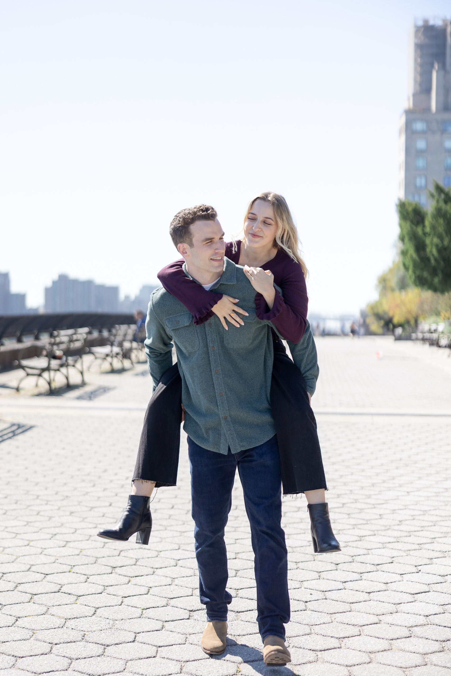 Upper East Side engagement session at NYC Pier