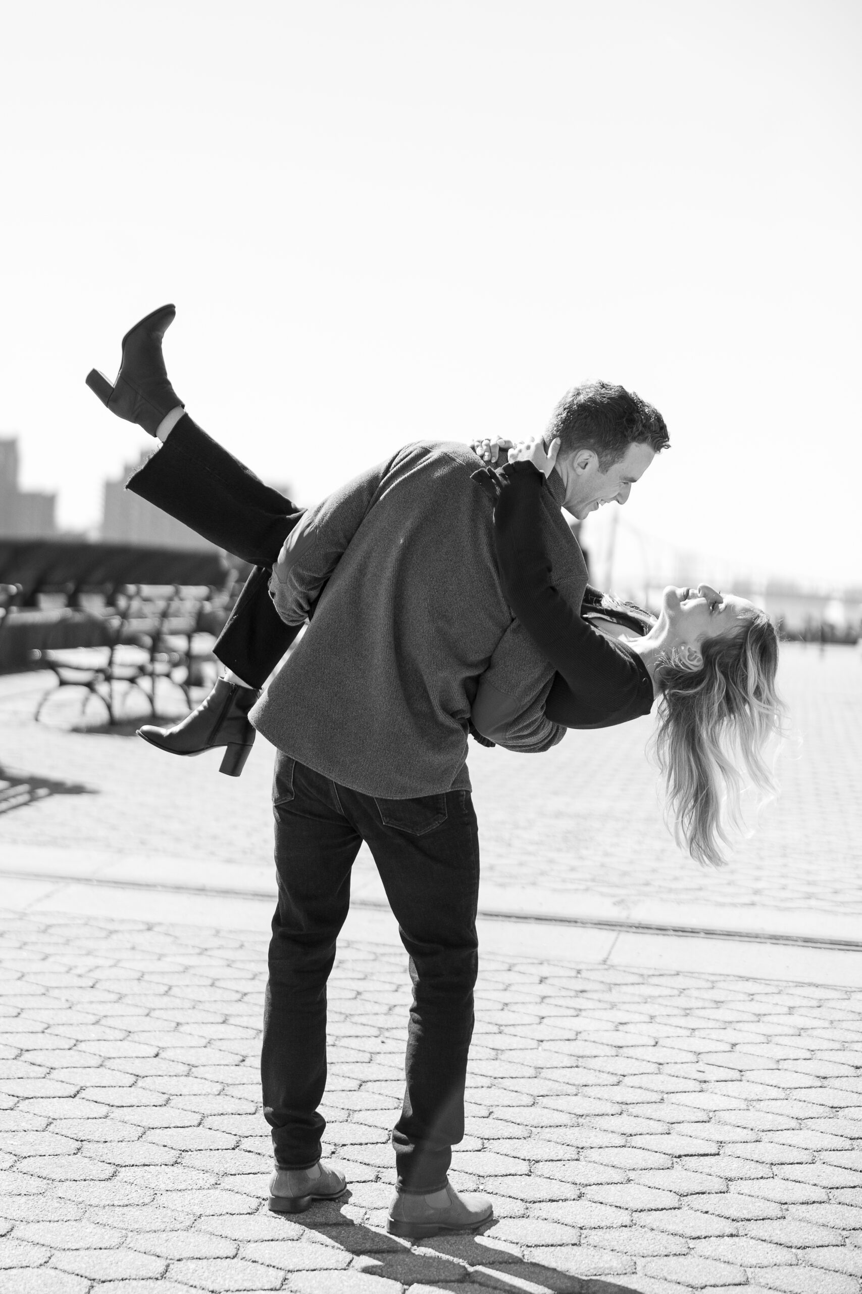 NYC UES Engagement Portraits at the Pier