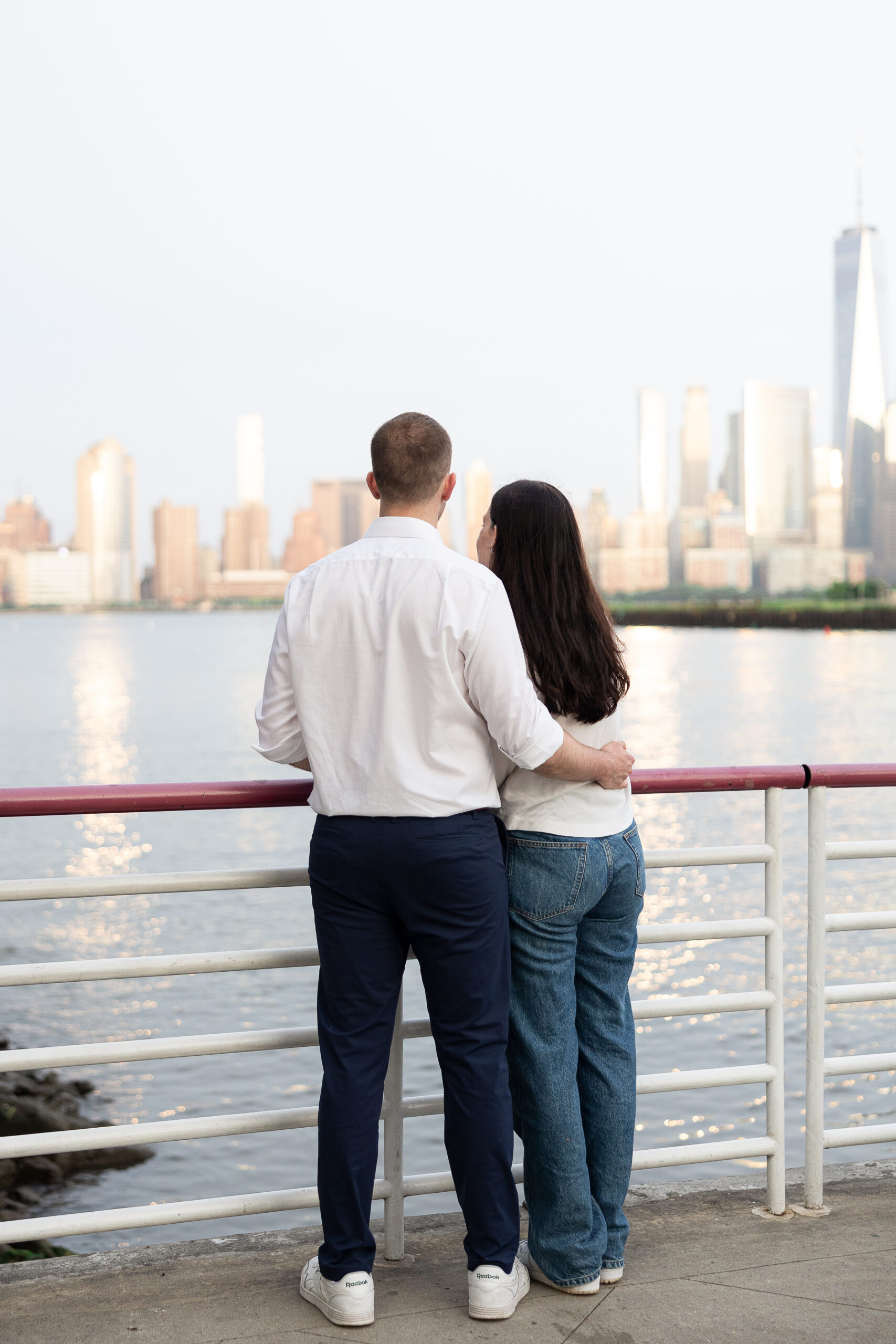 Sunset portraits at the pier in JC, NJ 