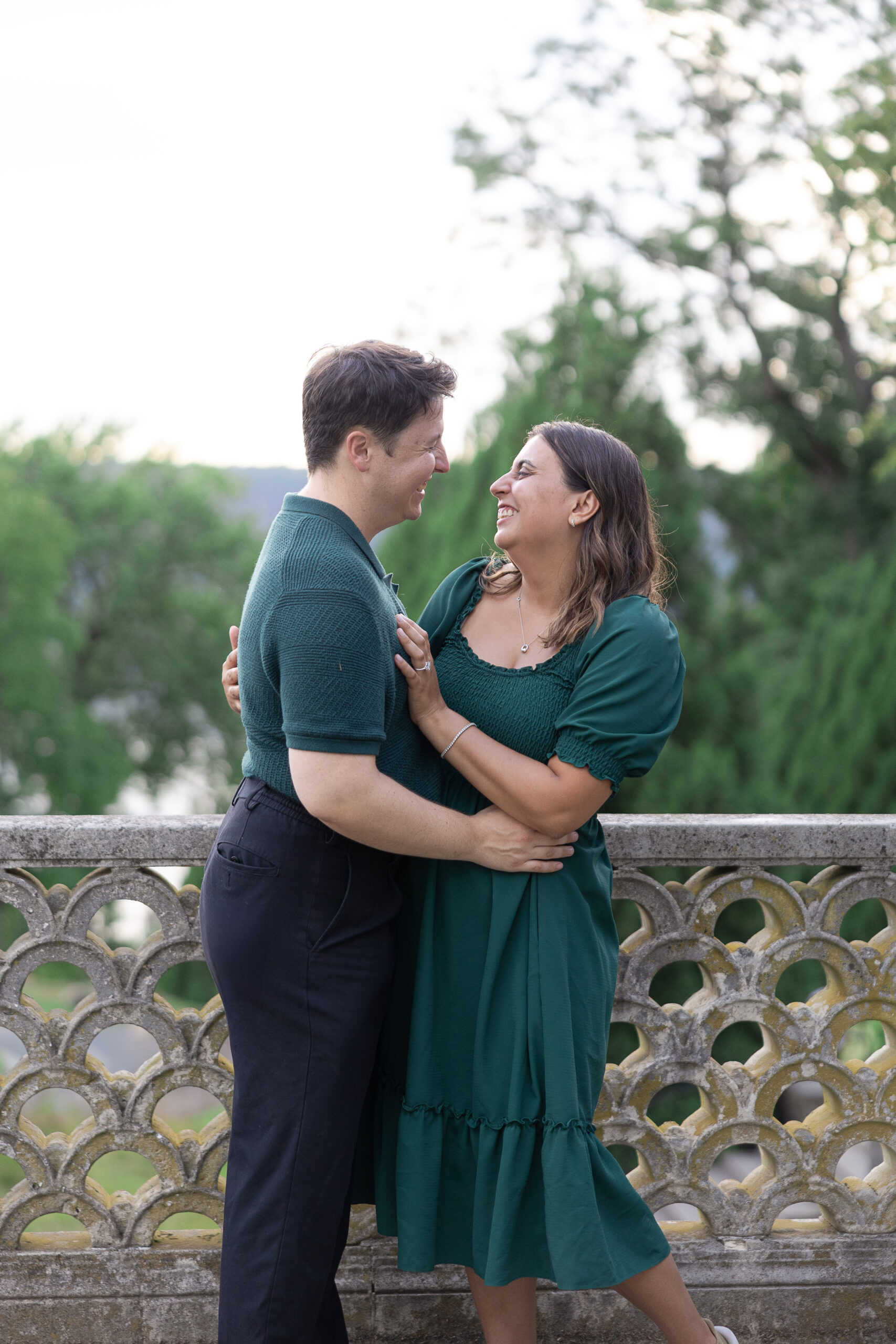 Engagement couple portraits at Untermyer Gardens in Westchester