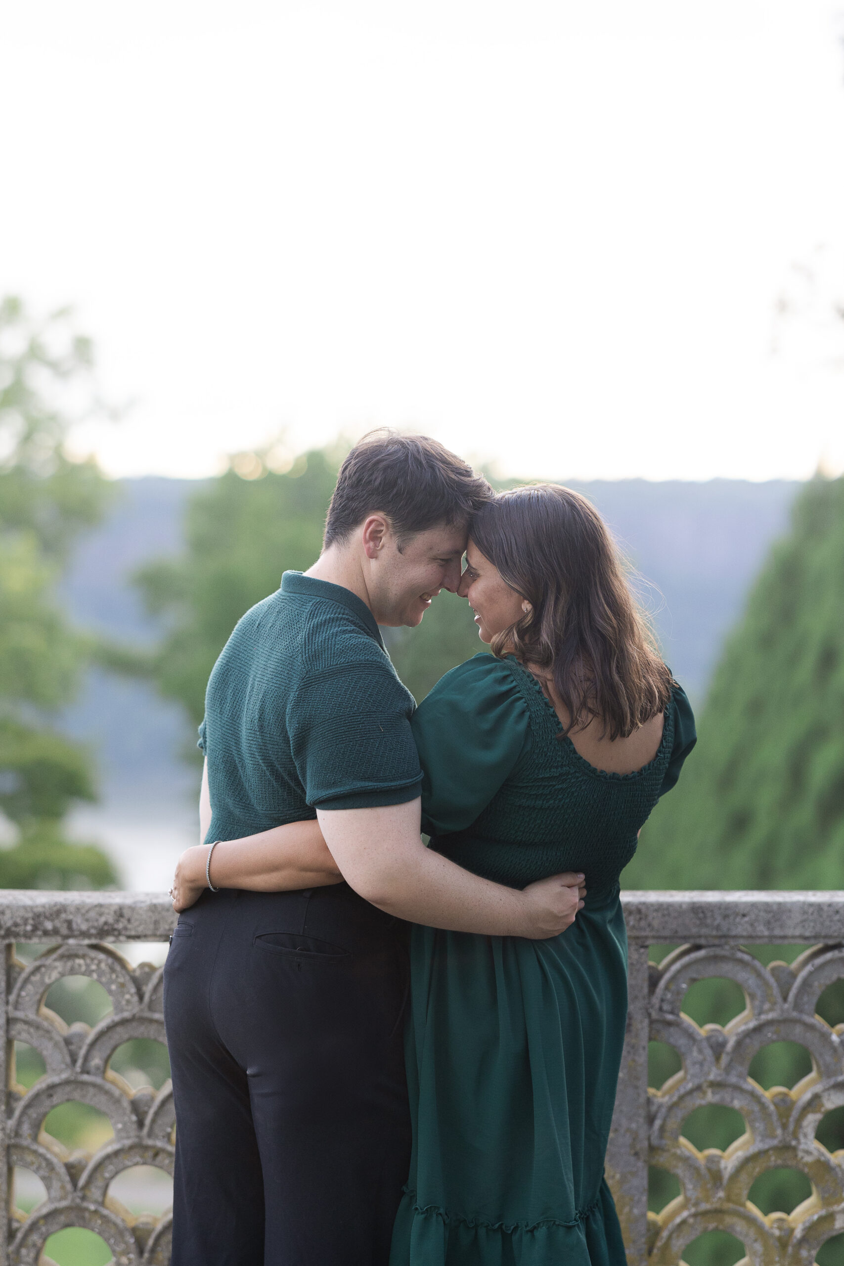 Engagement couple portraits at Untermyer Gardens in Westchester