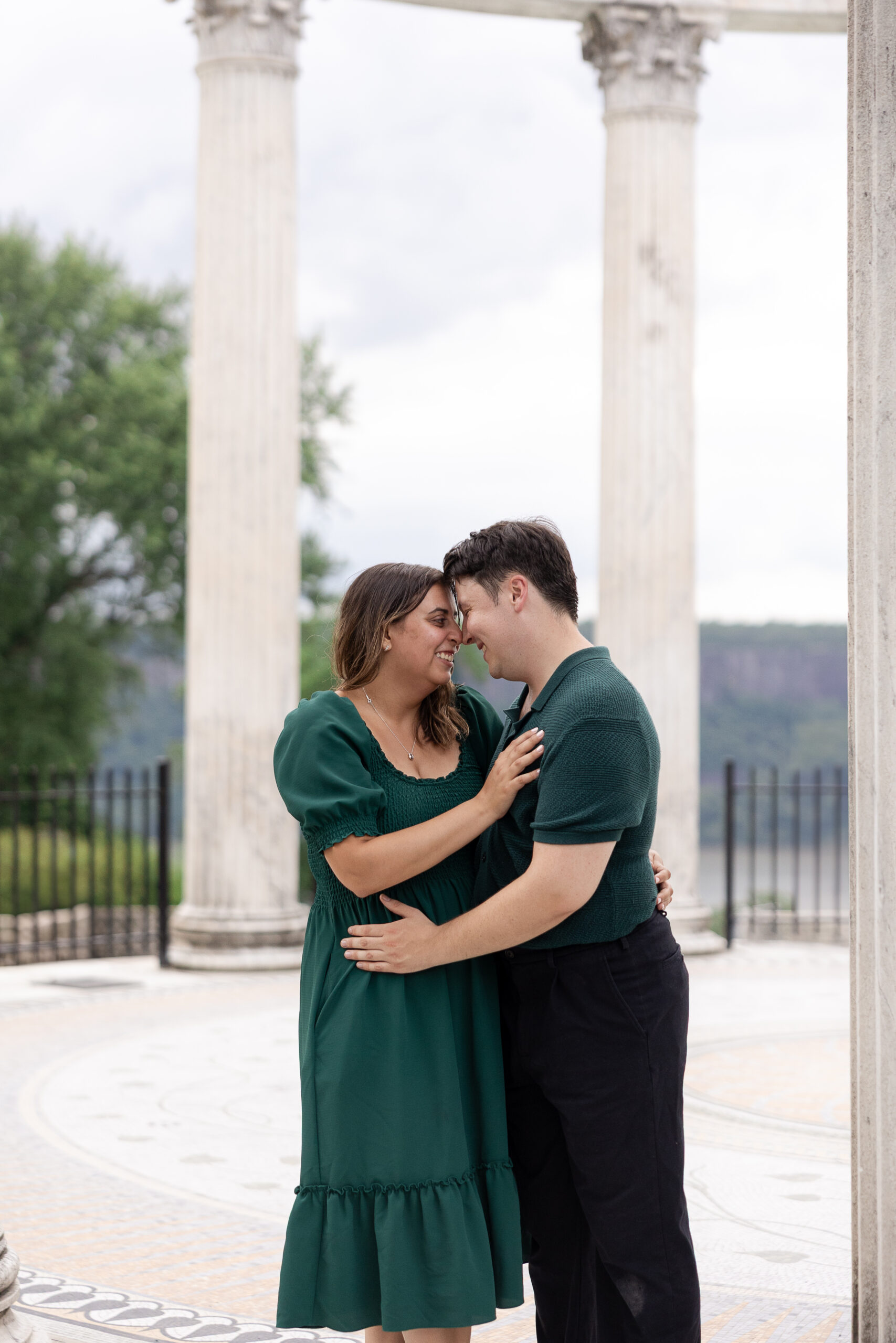 Engagement couple portraits at Untermyer Gardens in Westchester