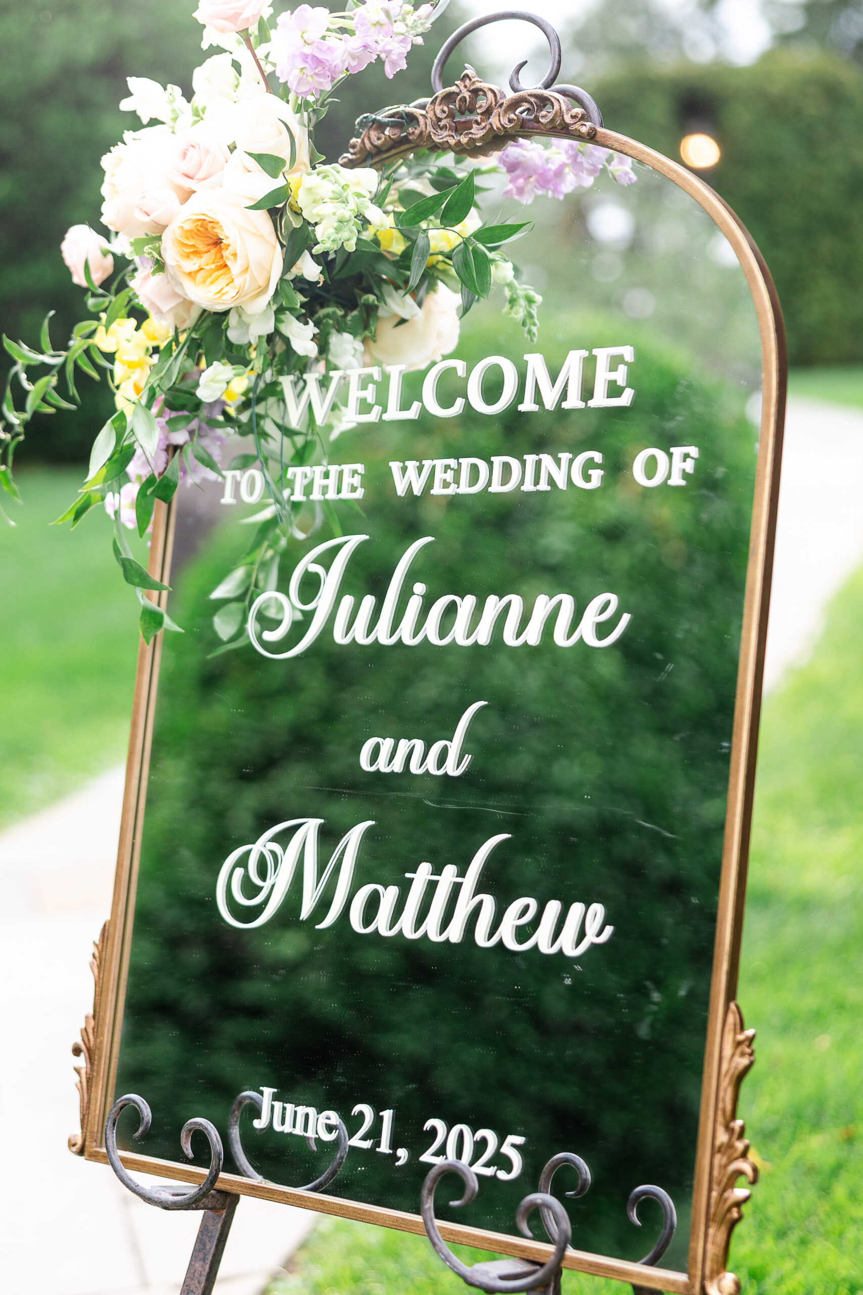 Indian Trail Club Wedding Decor in Reception