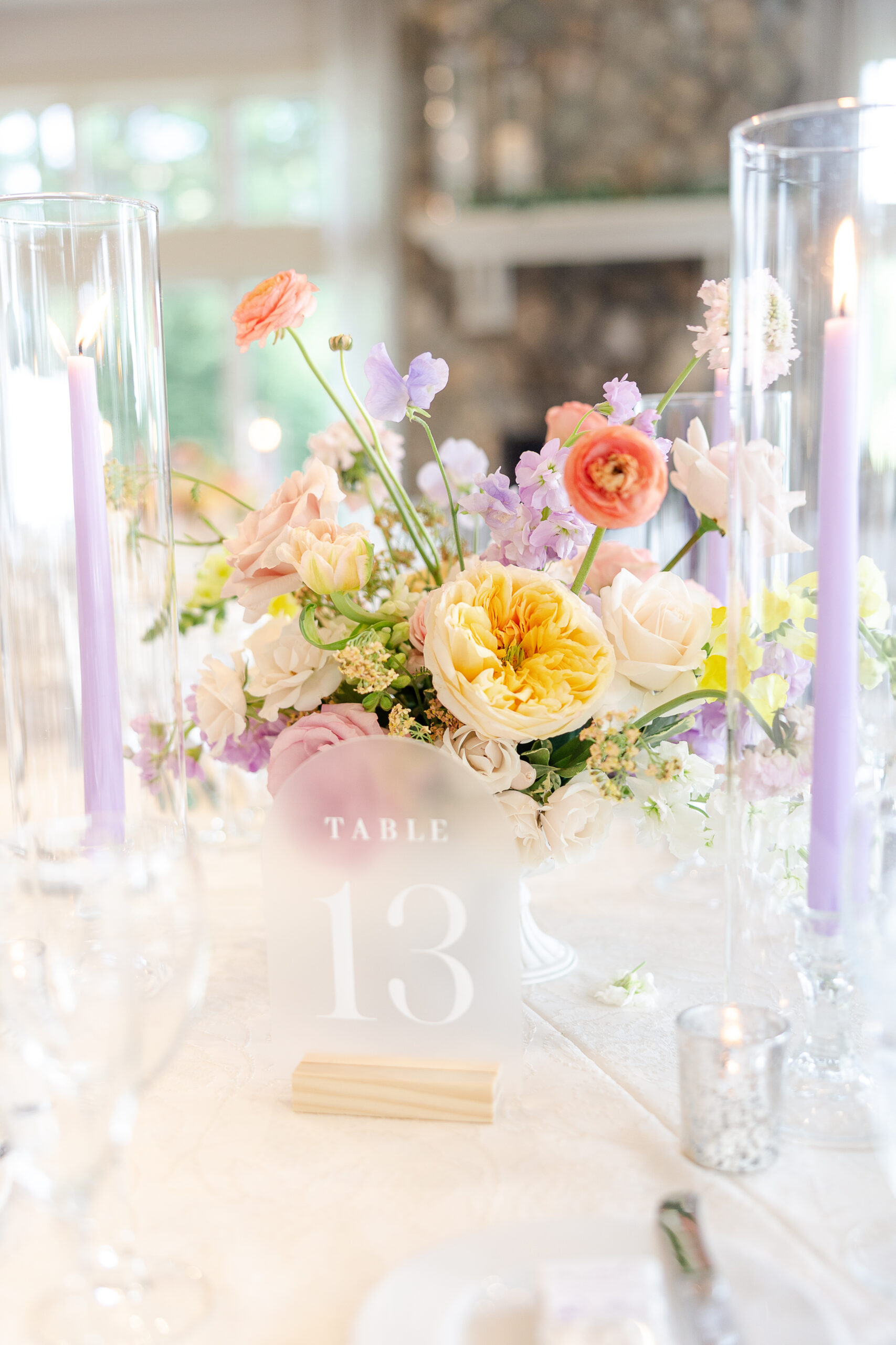 Indian Trail Club Wedding Decor in Reception