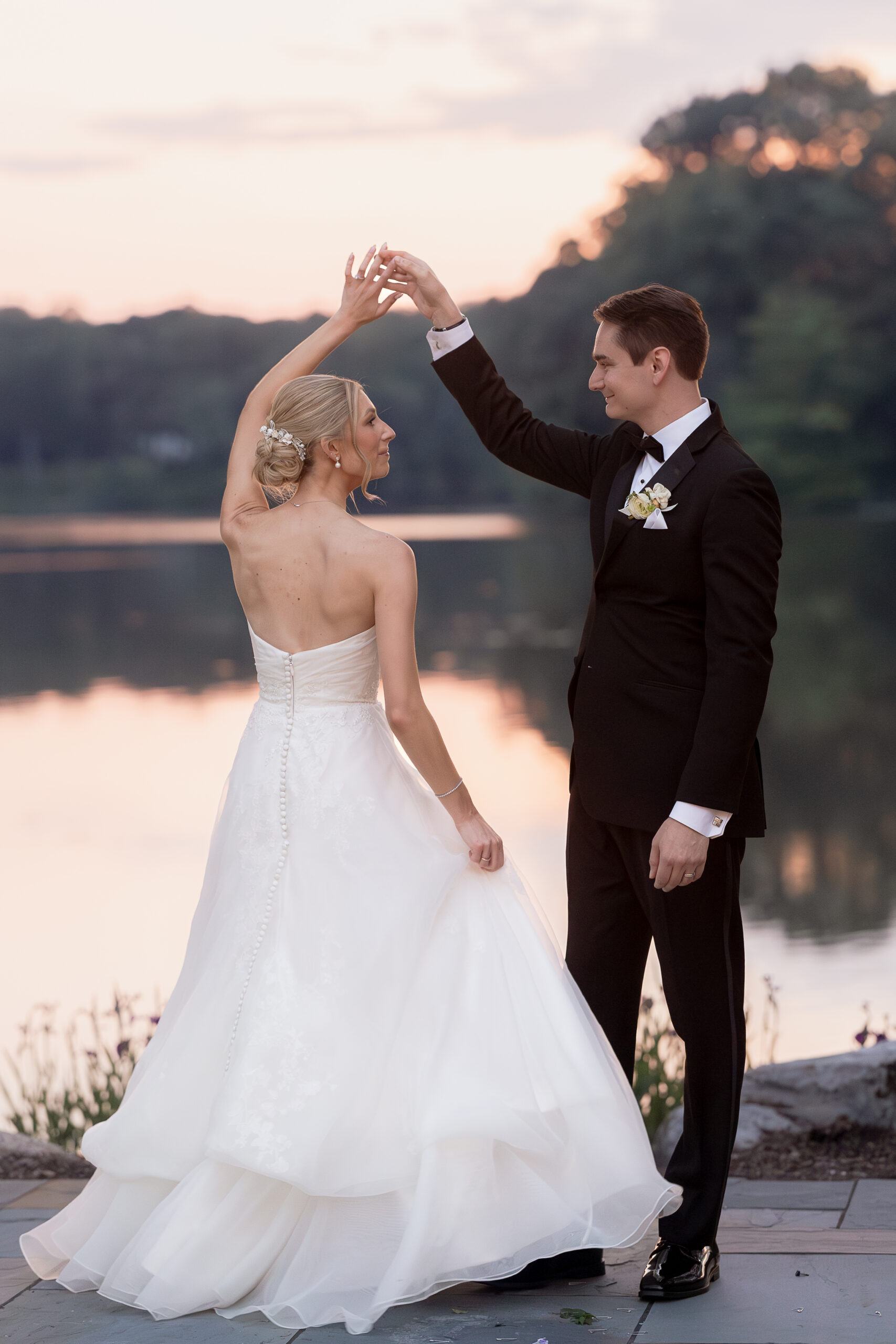Franklin Lakes NJ Sunset Wedding Portraits