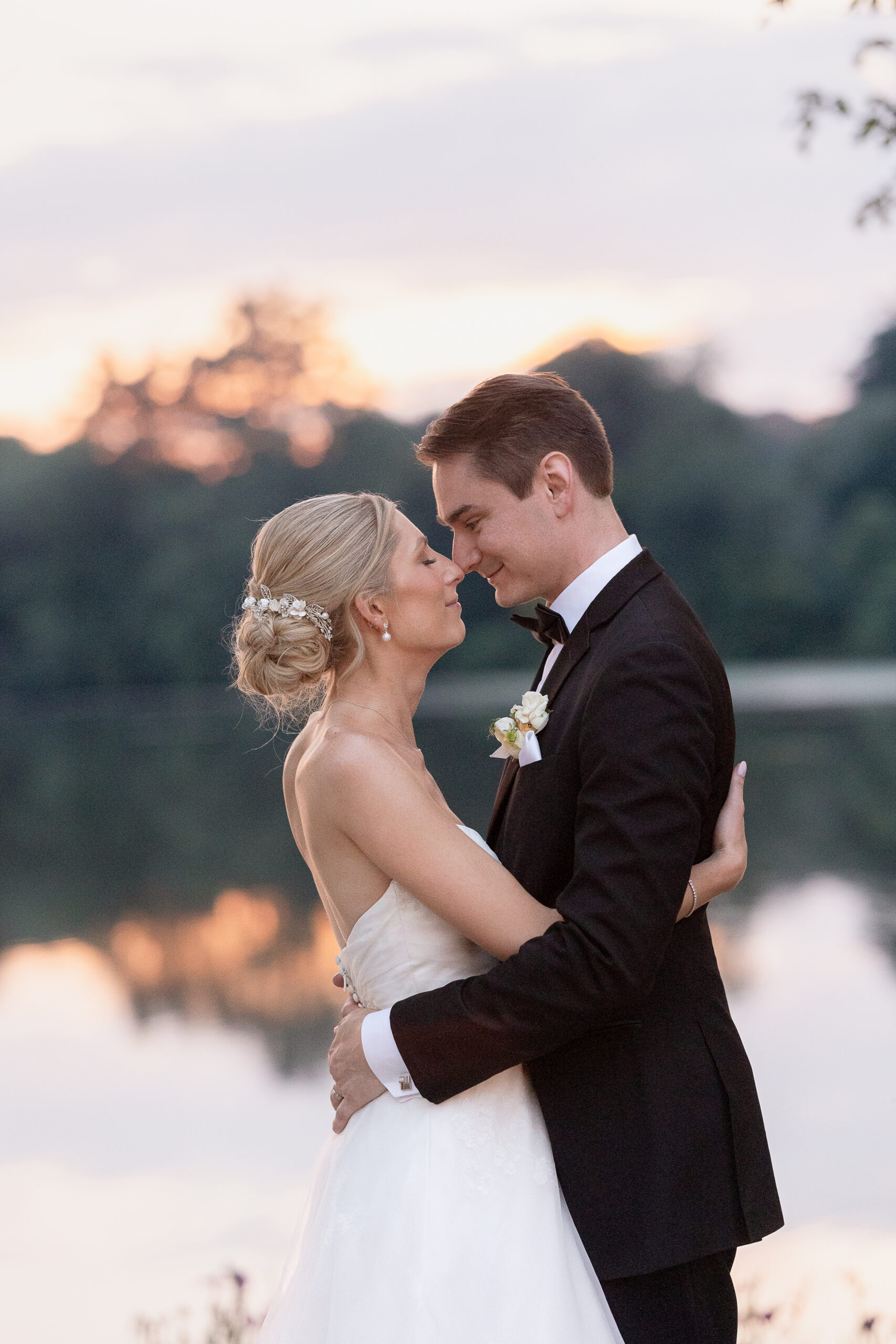 Franklin Lakes NJ Sunset Wedding Portraits