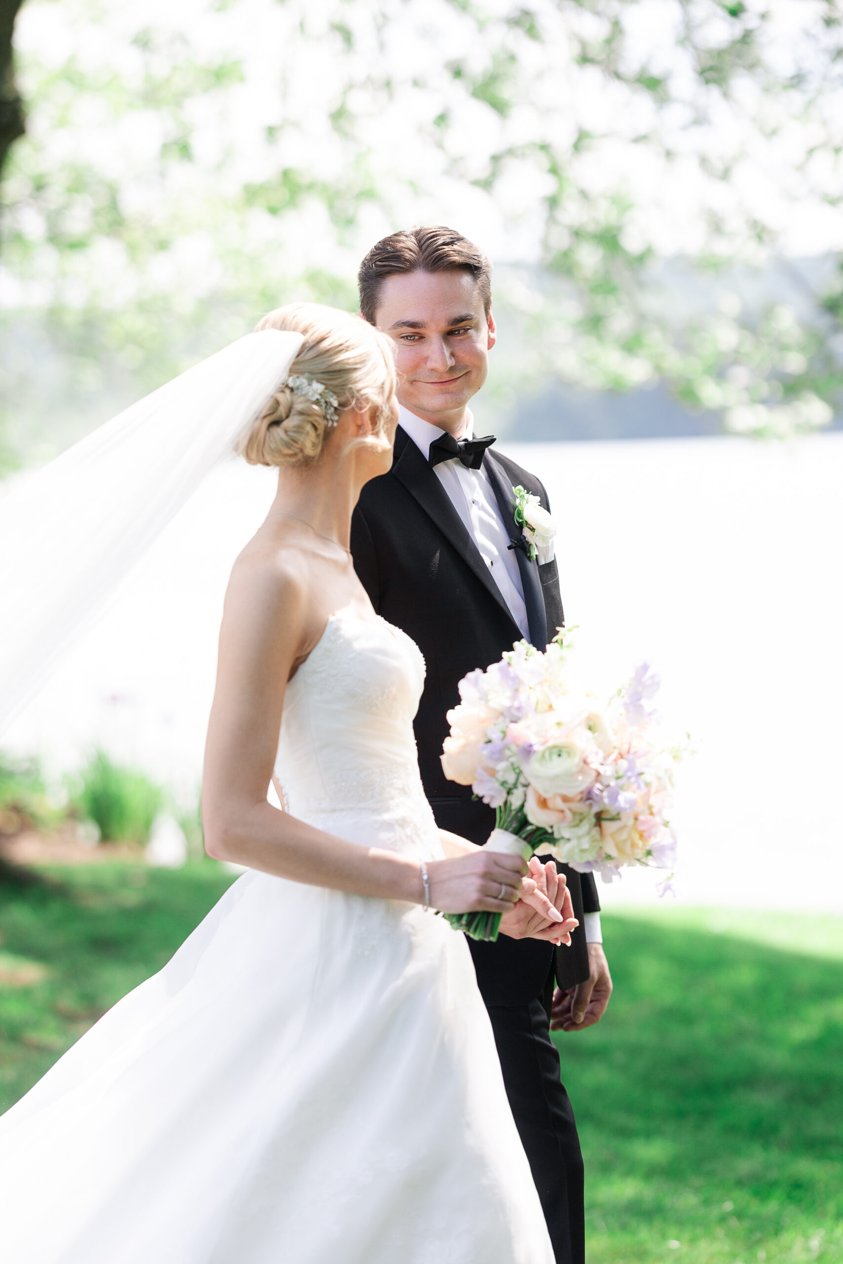 NJ Bride and Groom Portraits at Indian Trail Club