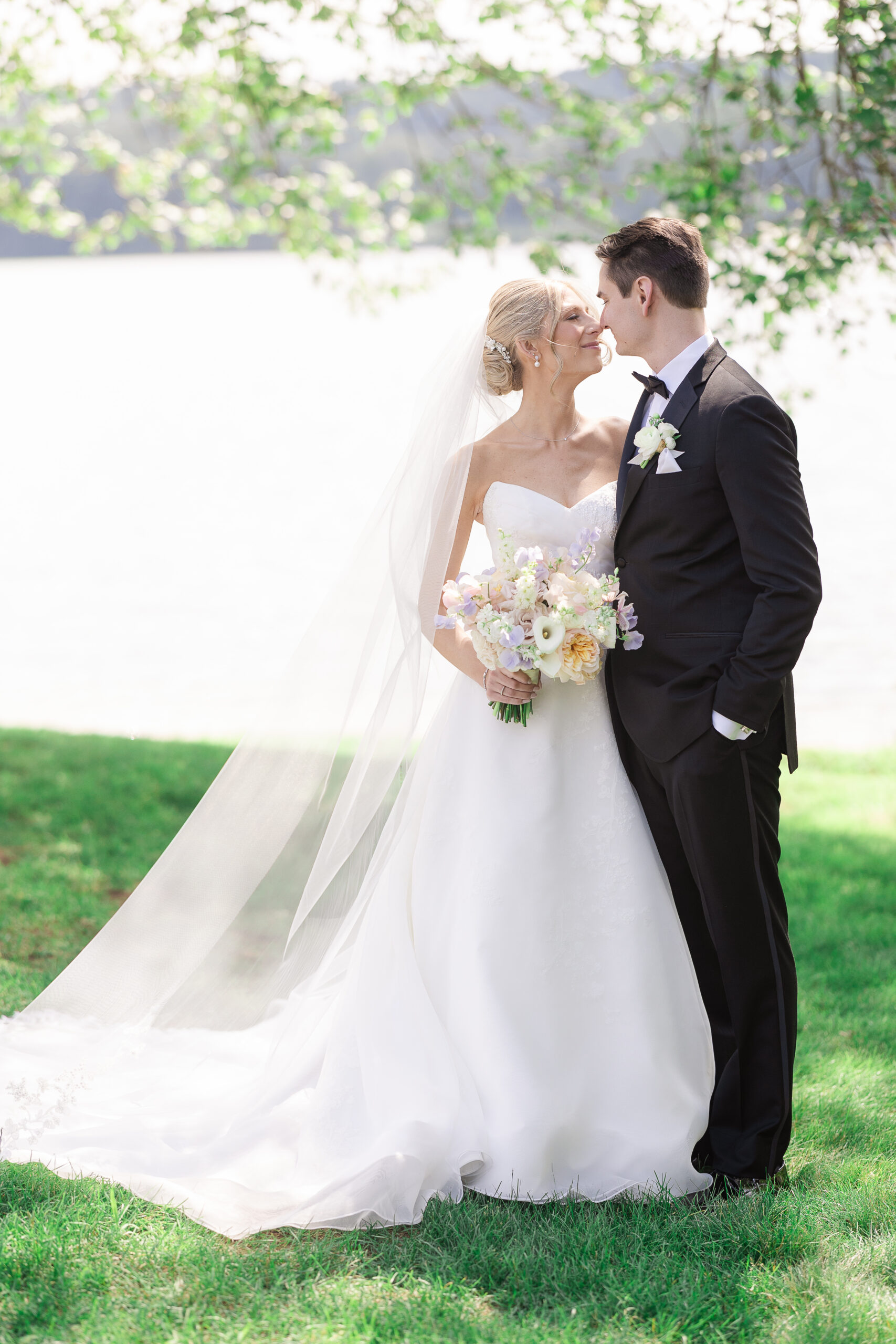 NJ Bride and Groom Portraits at Indian Trail Club