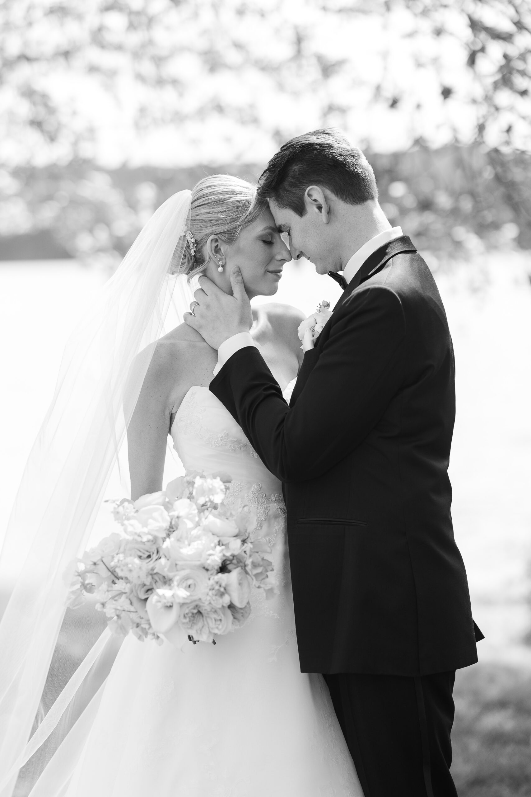 NJ Bride and Groom Portraits at Indian Trail Club