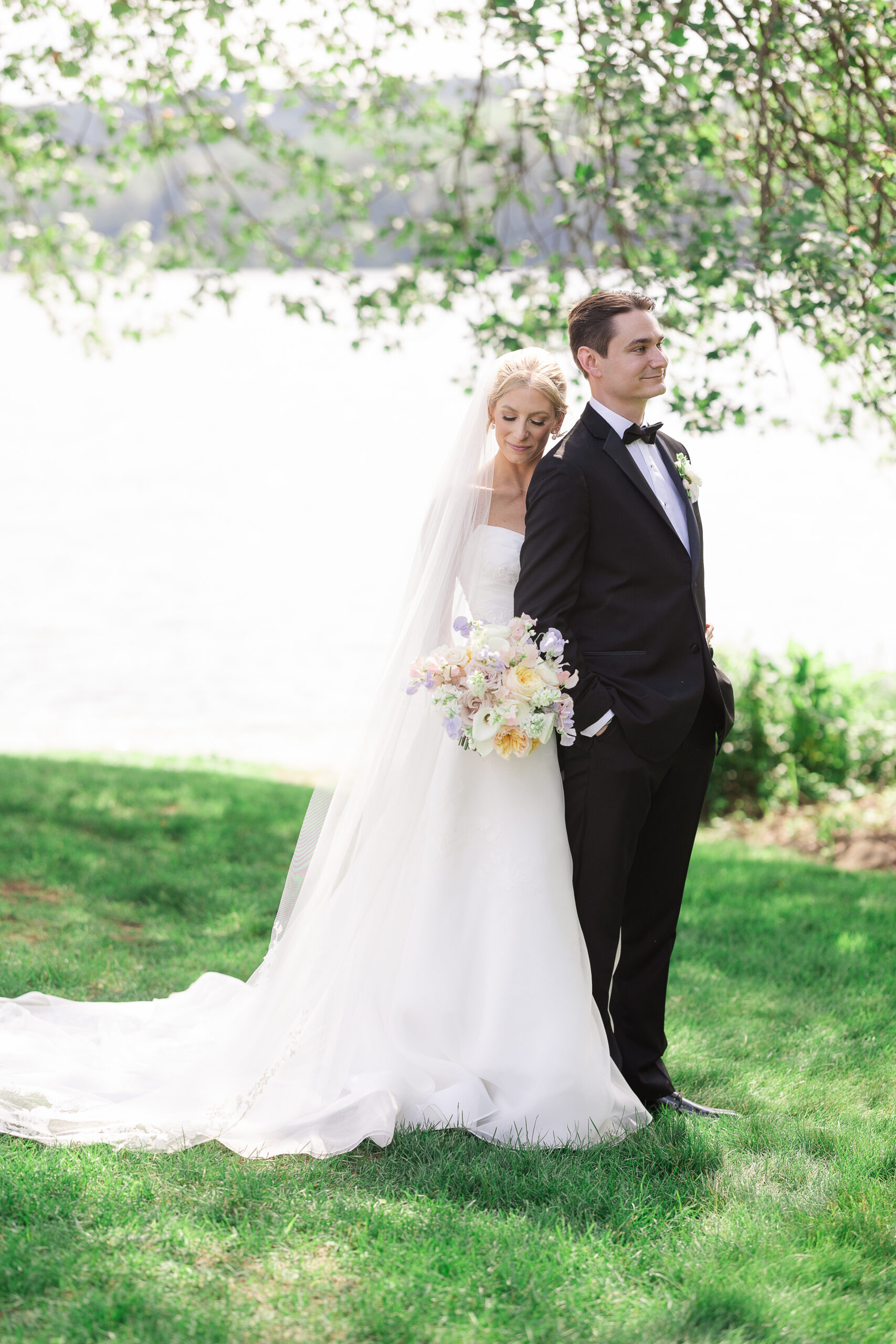 NJ Bride and Groom Portraits at Indian Trail Club