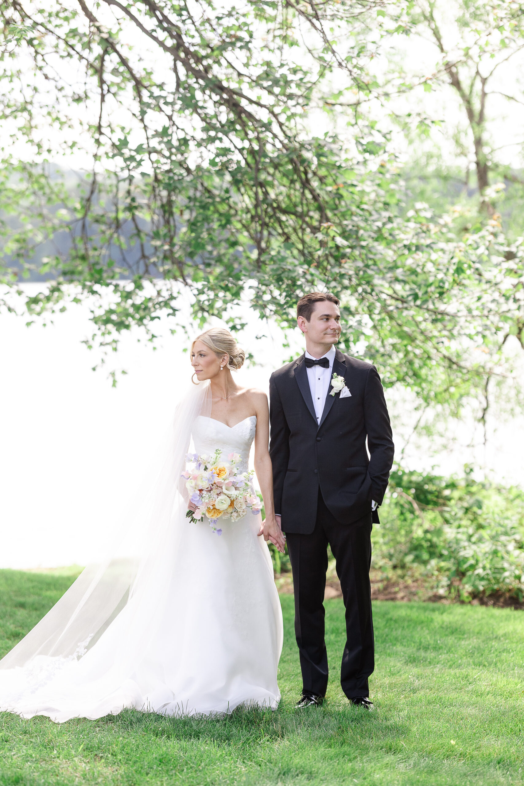 NJ Bride and Groom Portraits at Indian Trail Club