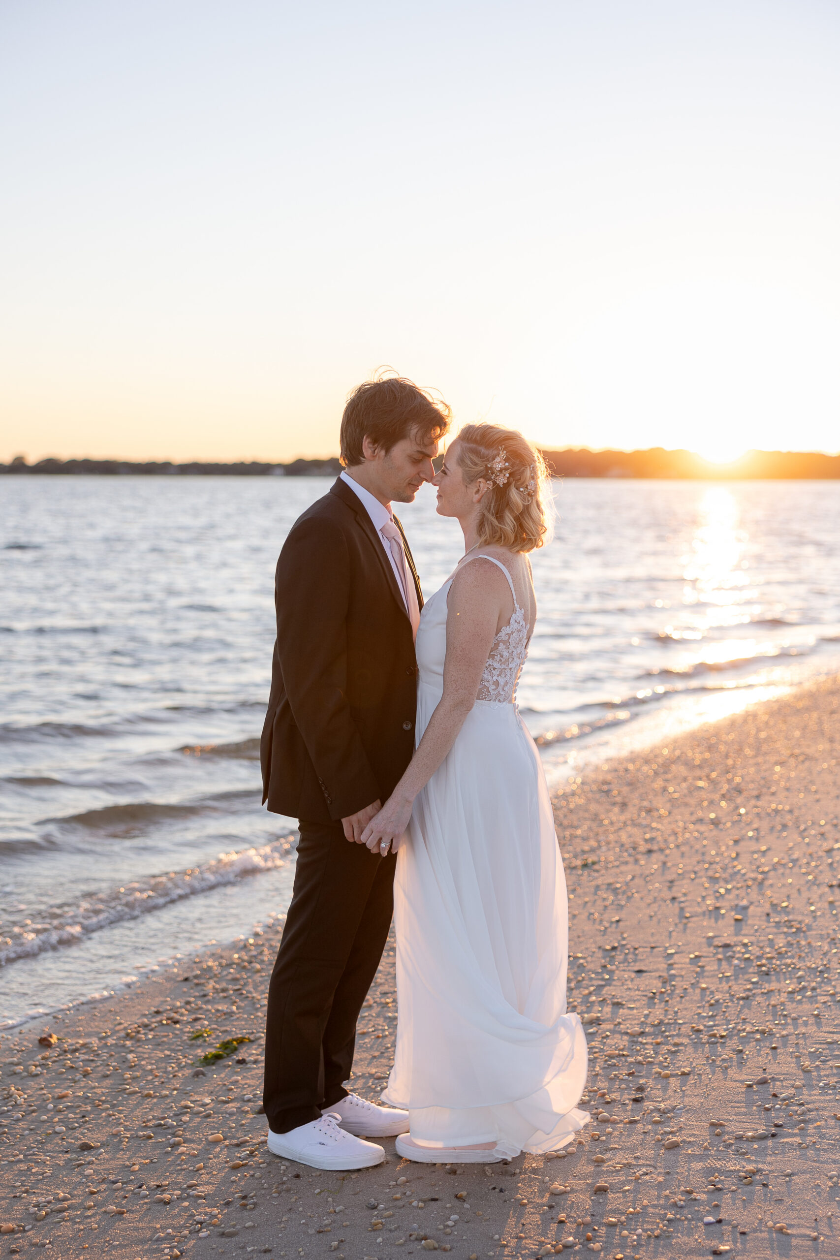 Long Island Sunset Beach Wedding Portraits