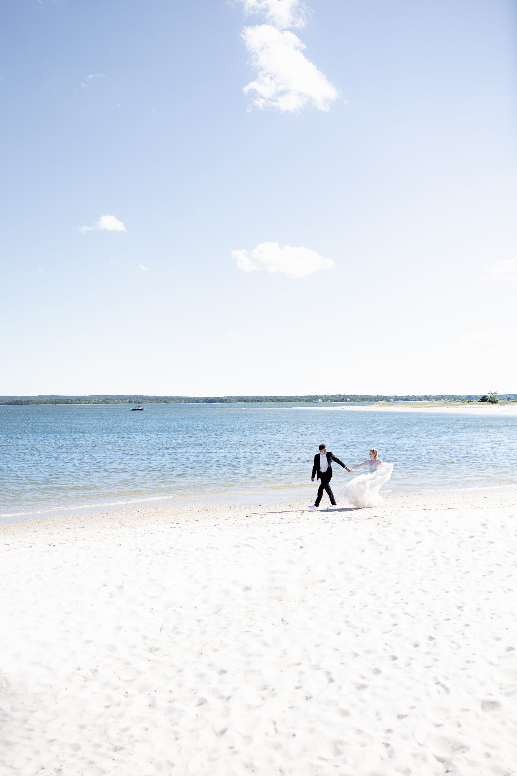 Long Island Beach Bride and Groom Portraits