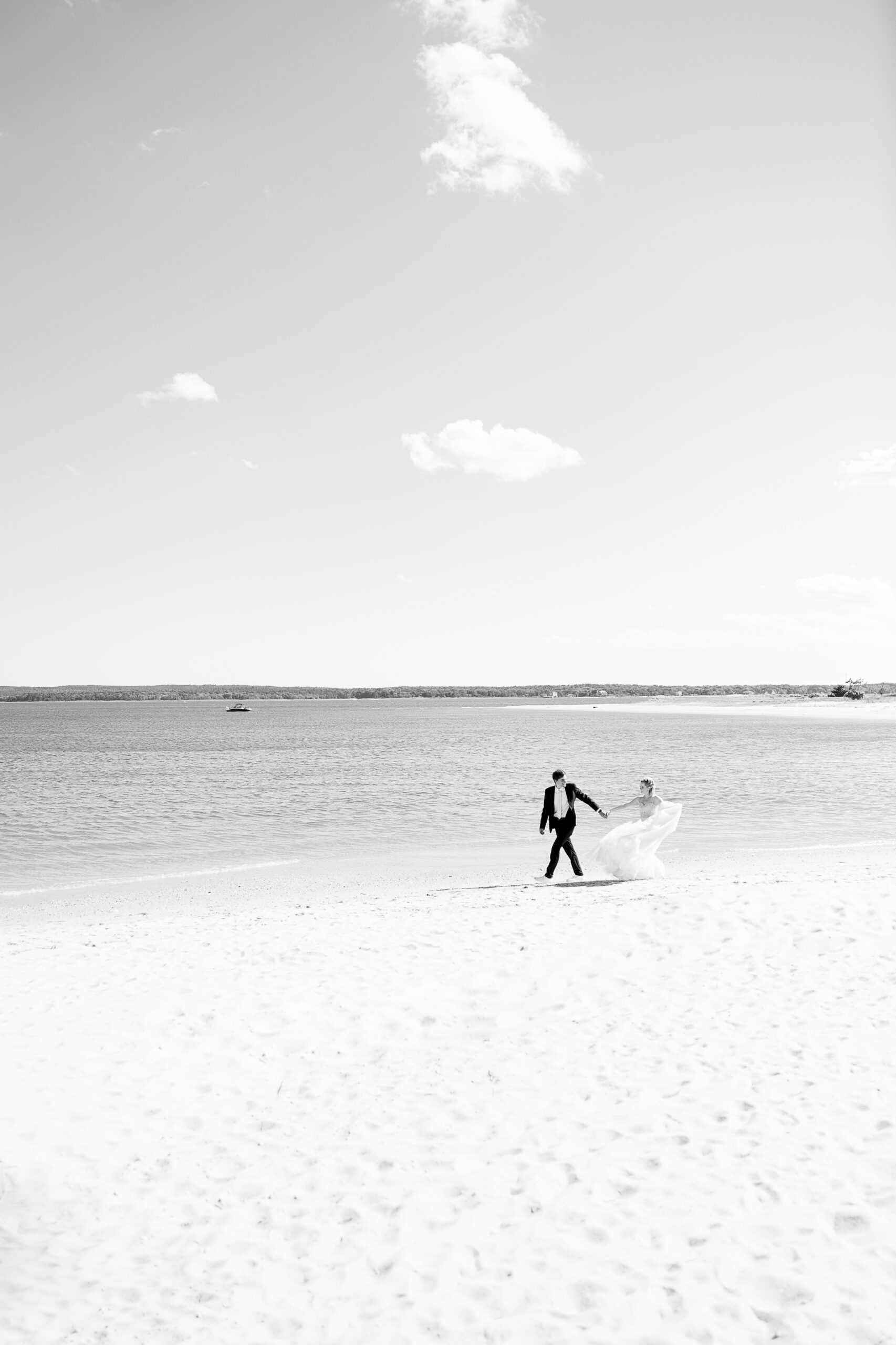 Long Island Beach Bride and Groom Portraits