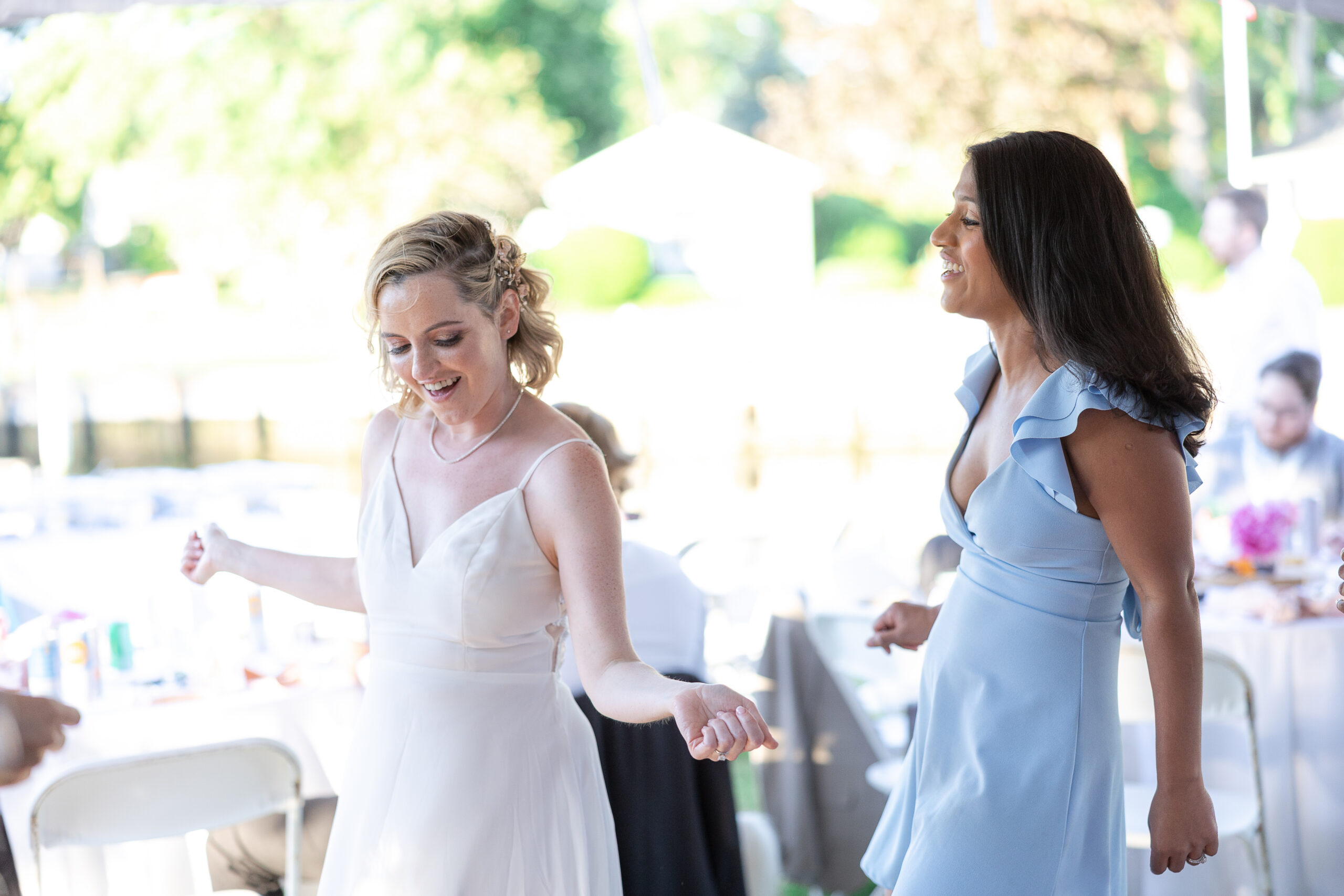 Candid moments for intimate wedding after ceremony