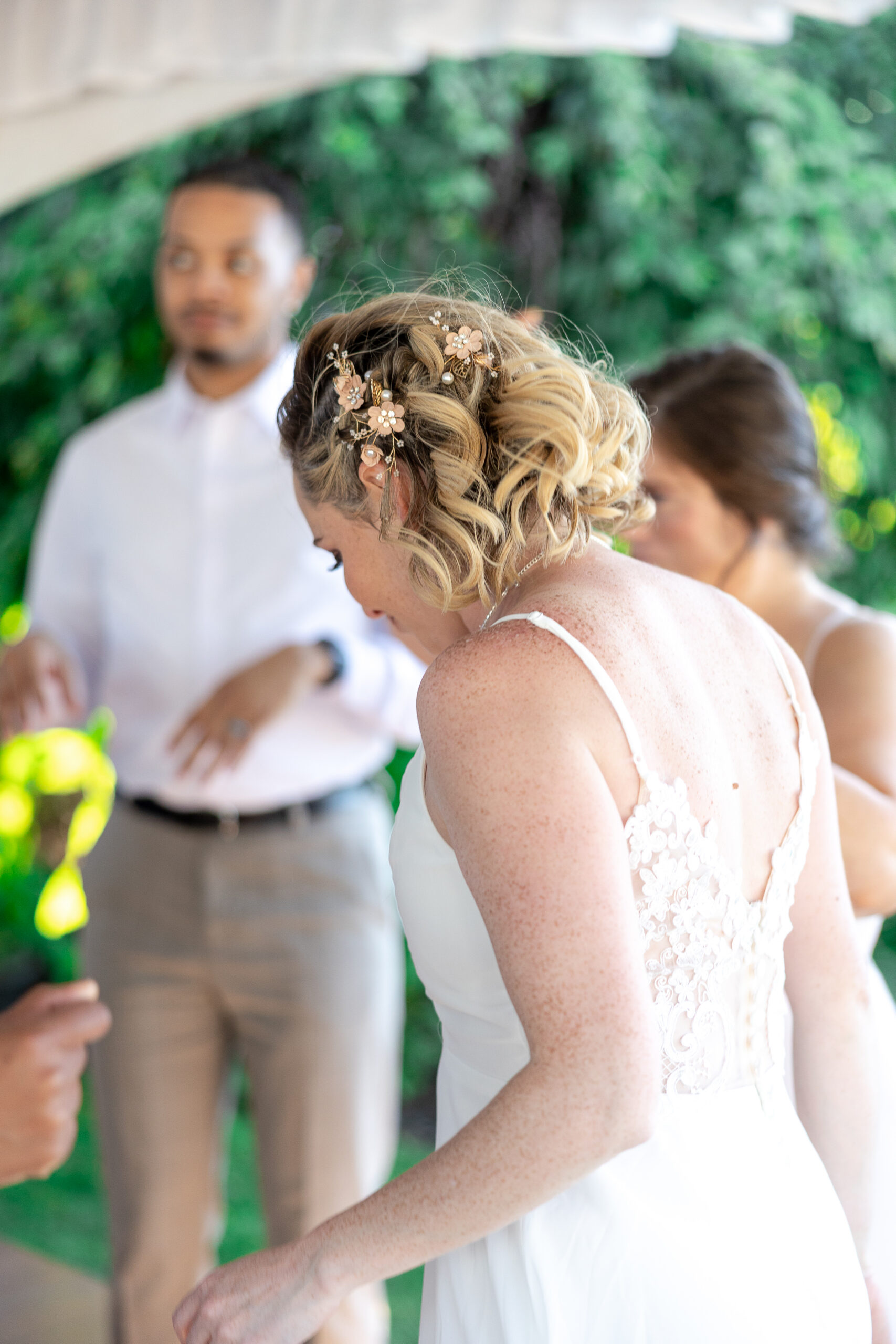 Candid moments for intimate wedding after ceremony