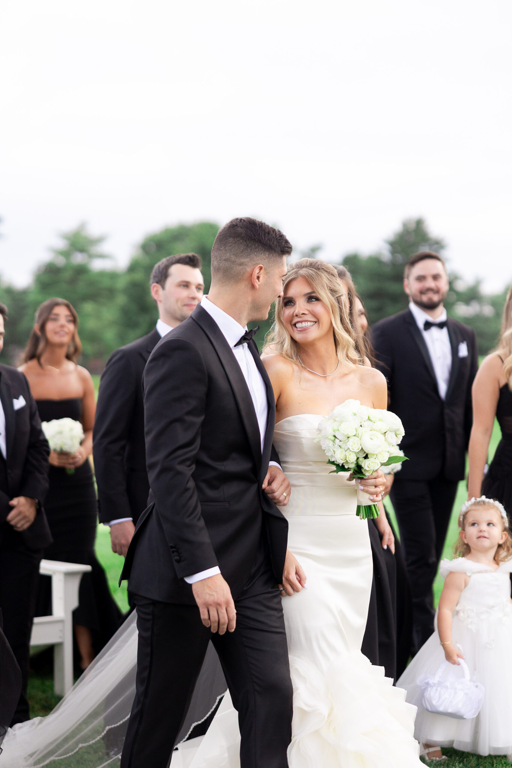 Wedding party at Brookville Country Club