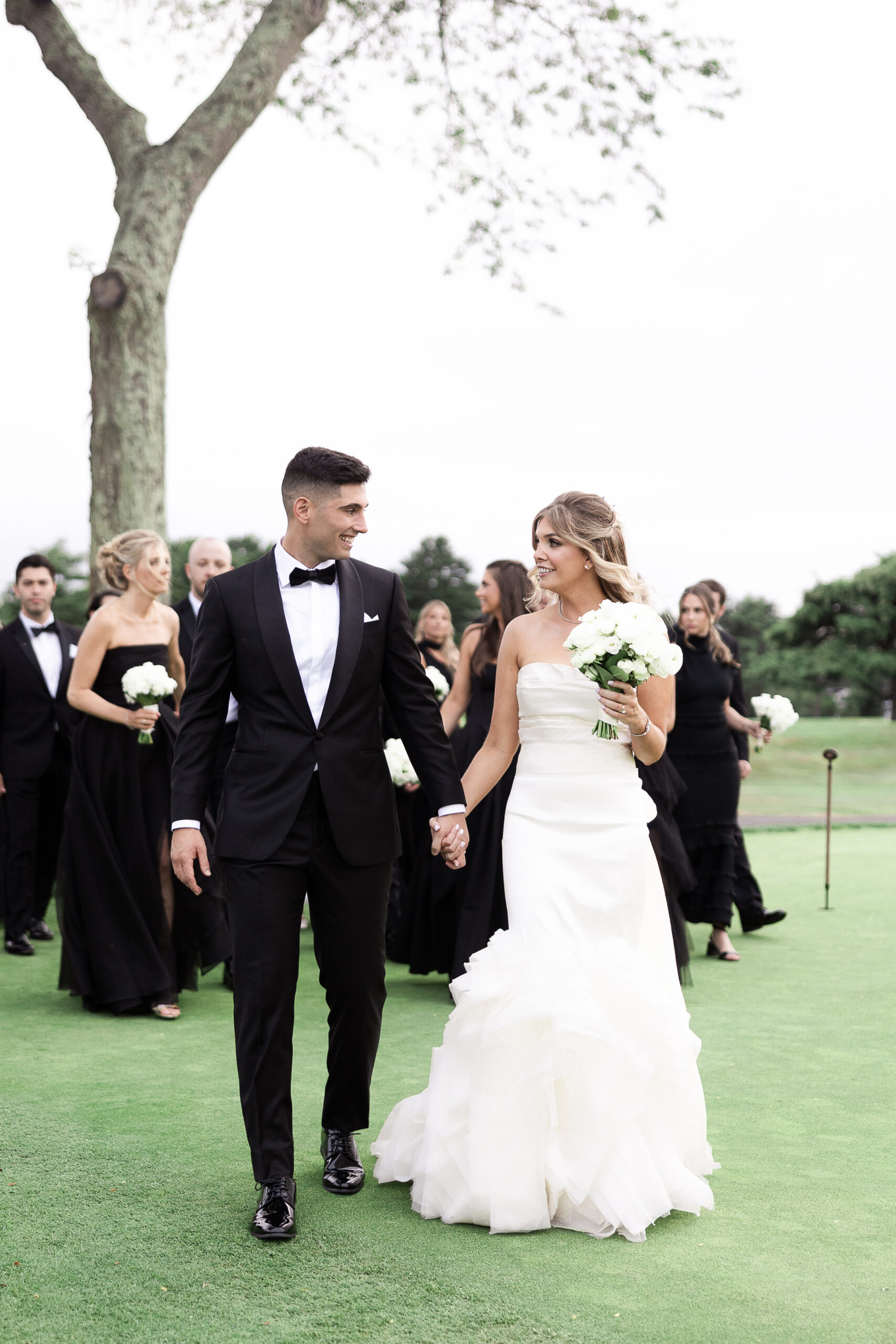 Wedding party at Brookville Country Club