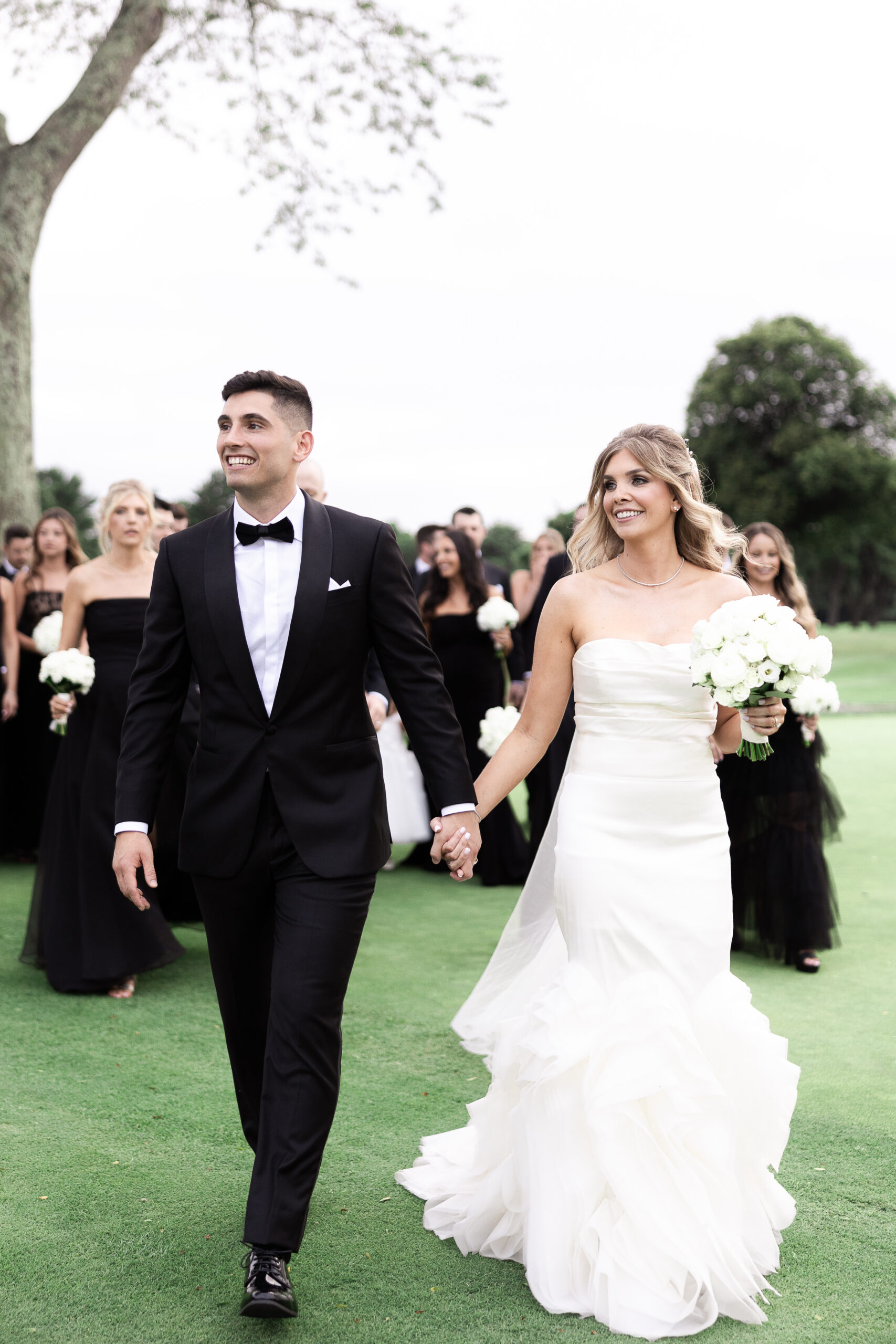 Wedding party at Brookville Country Club