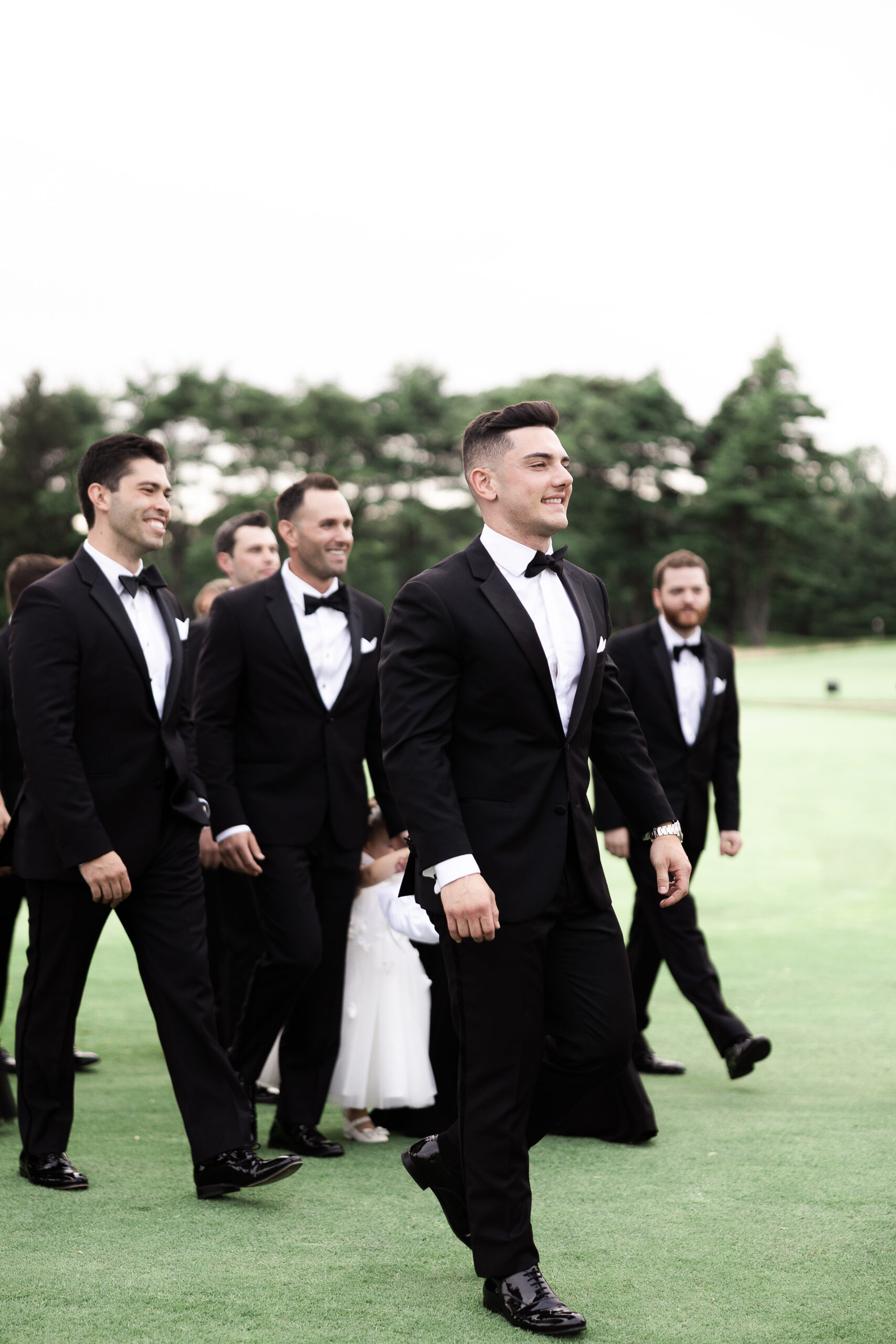 Wedding party at Brookville Country Club