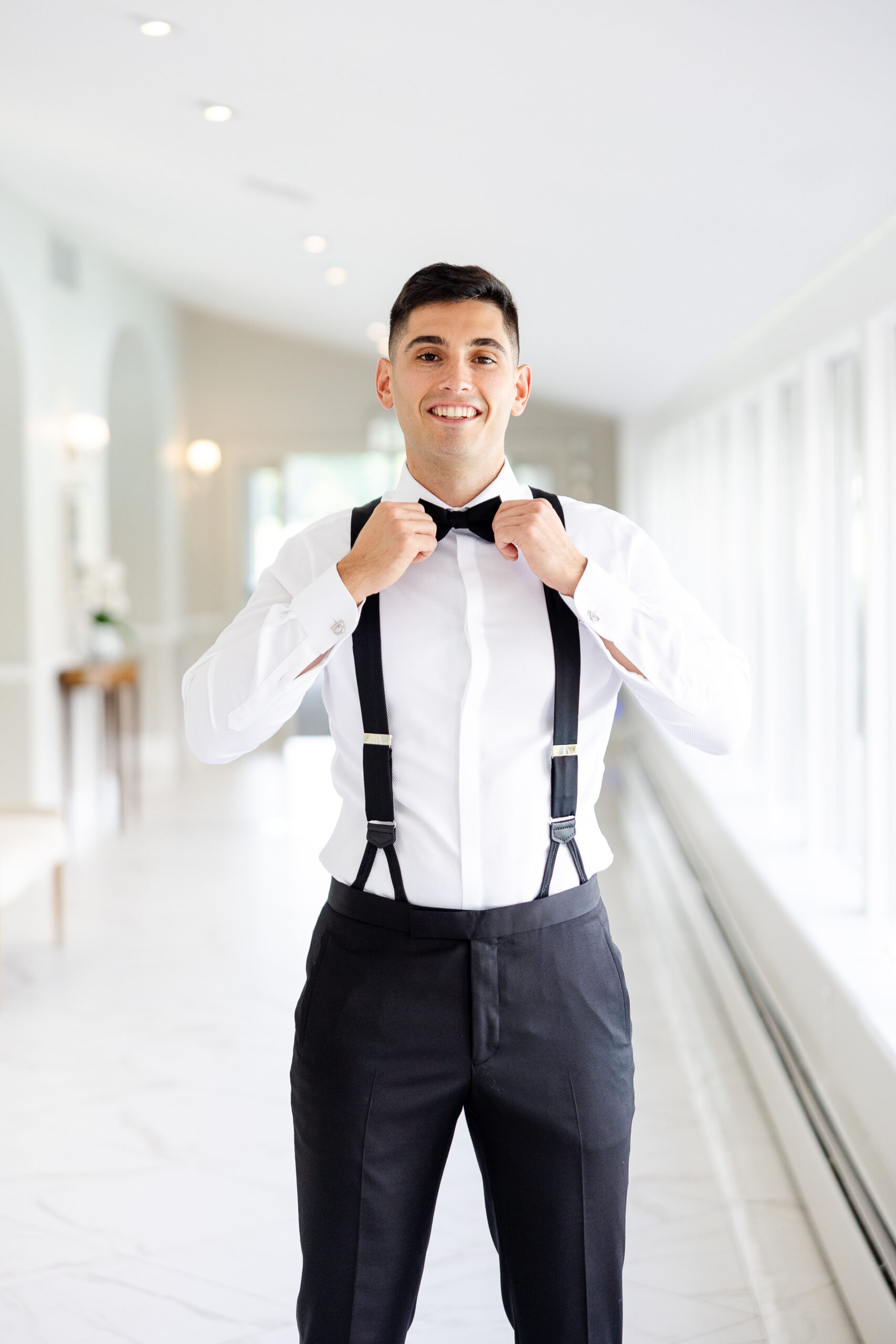 Groom getting ready