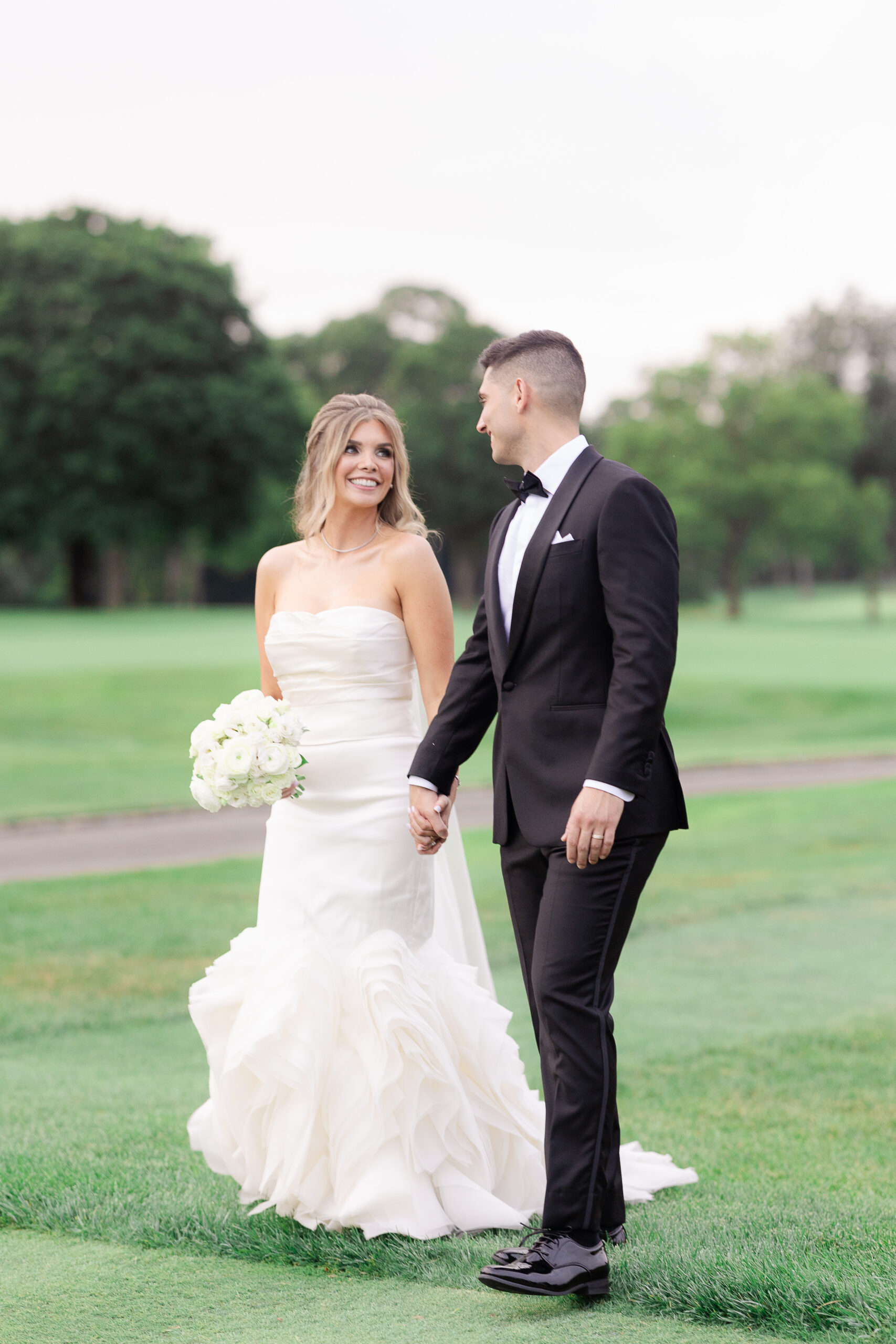 Bride and groom outdoor portraits