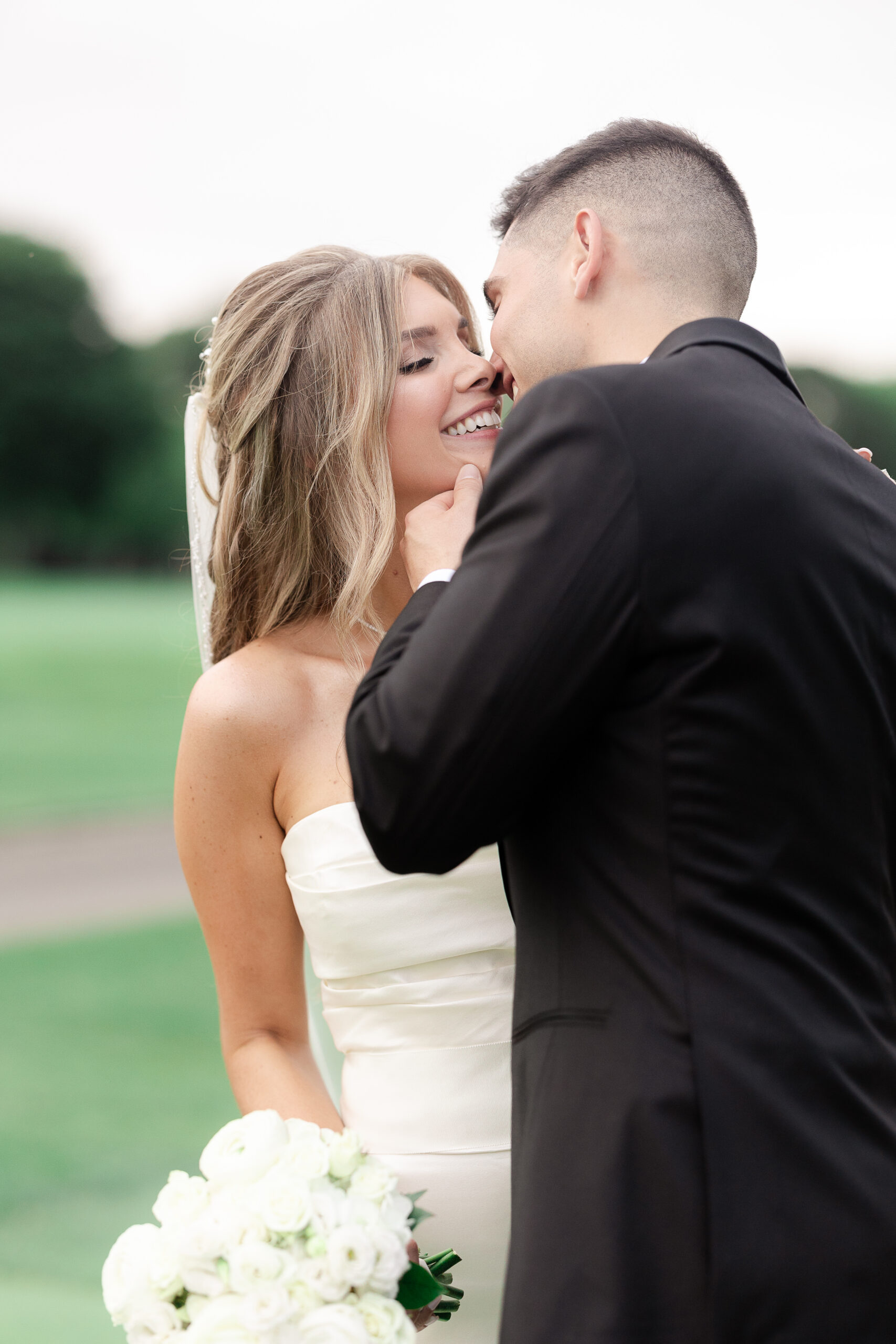 Brookville Country Club bride and groom wedding day