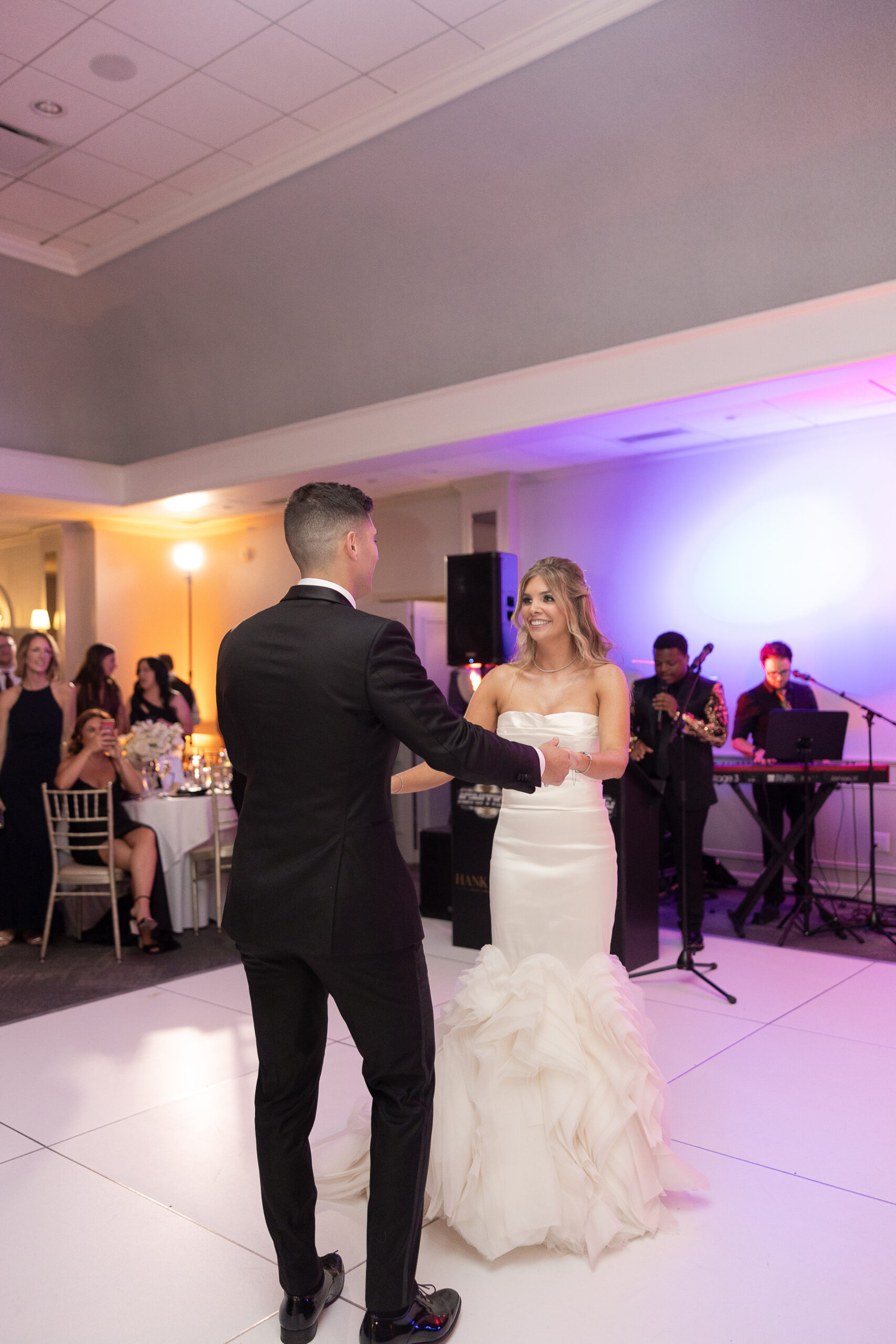 Bride and groom first dance at Brookville Country Club