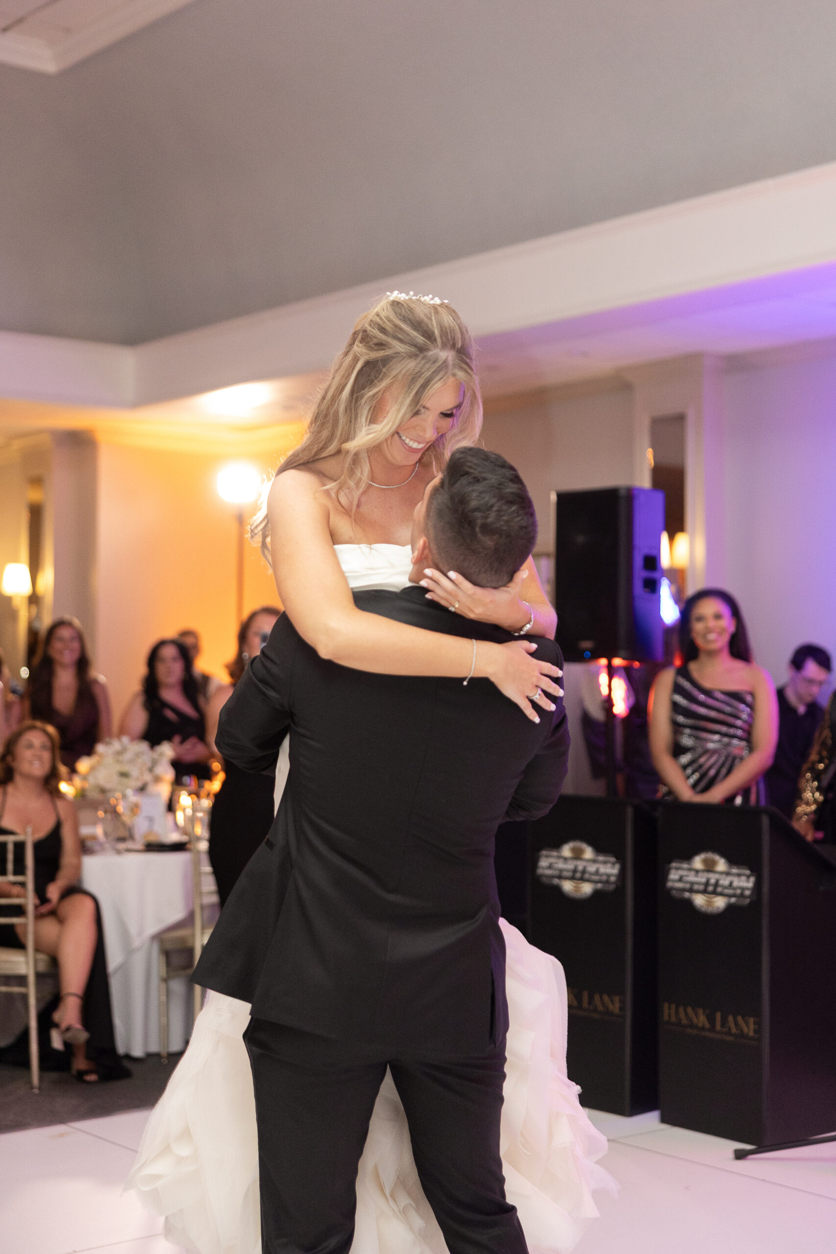 Bride and groom first dance at Brookville Country Club