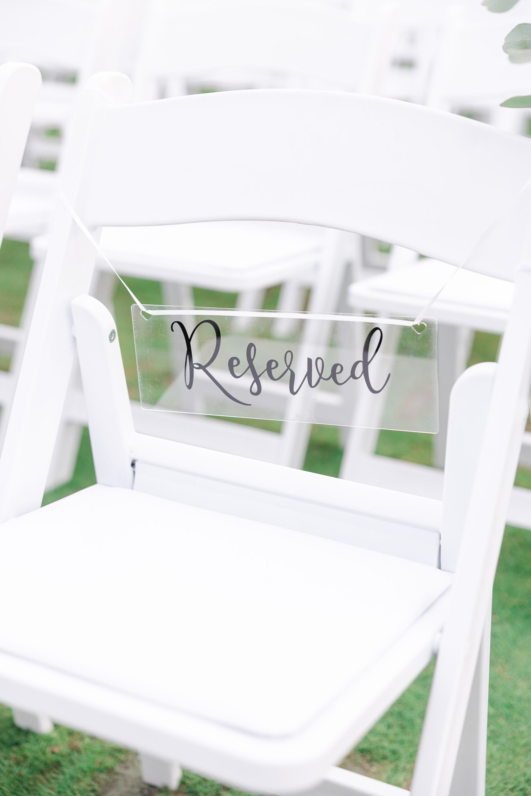 Outdoor wedding ceremony space at Brookville Country Club 