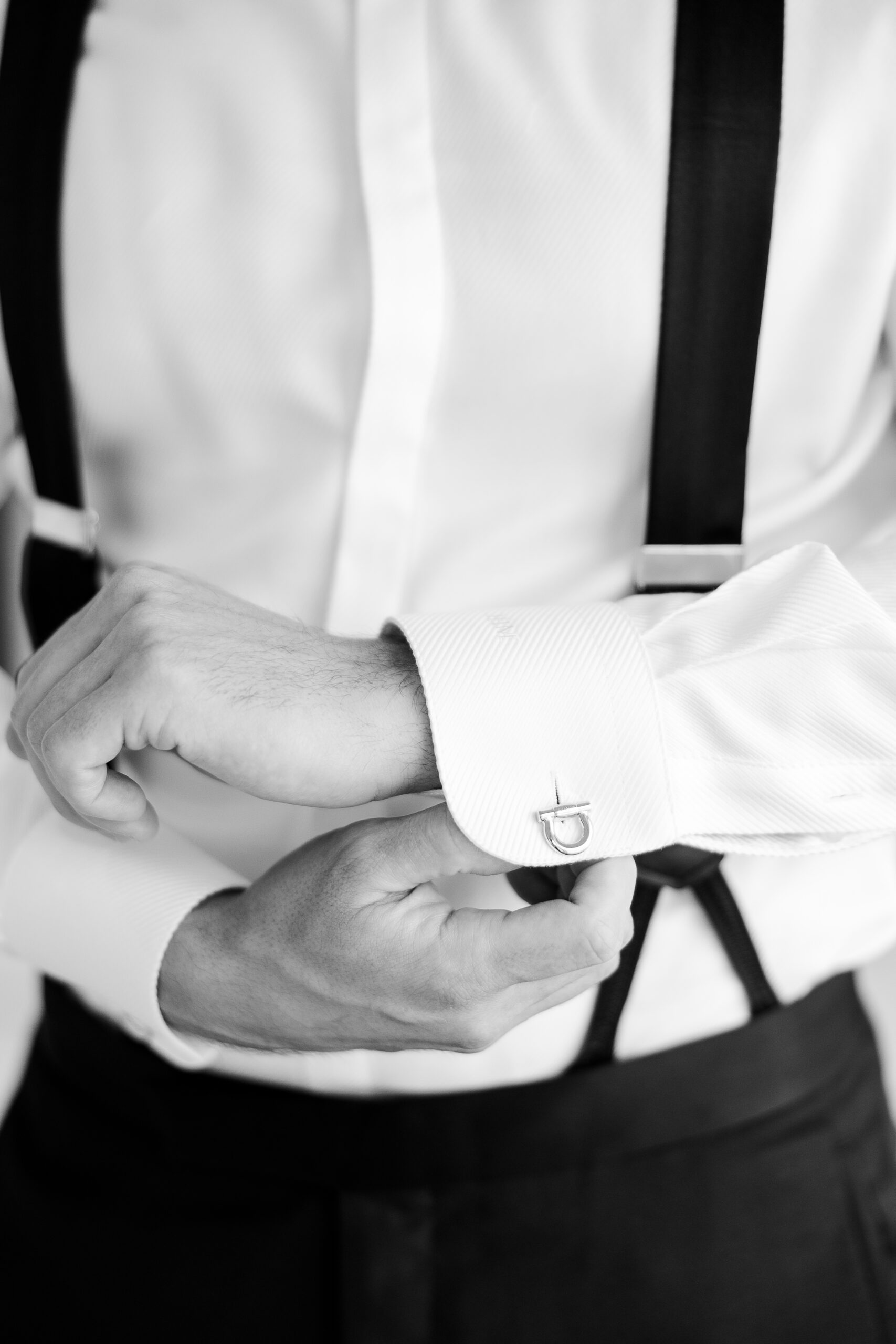 Groom getting ready